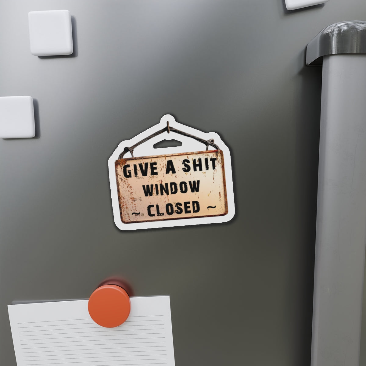 Funny Window Closed Die-Cut Magnets, Quirky Fridge Decor, Humorous Gift for Friends, Kitchen and Office Decor, Perfect for Housewarming or Gag Gift