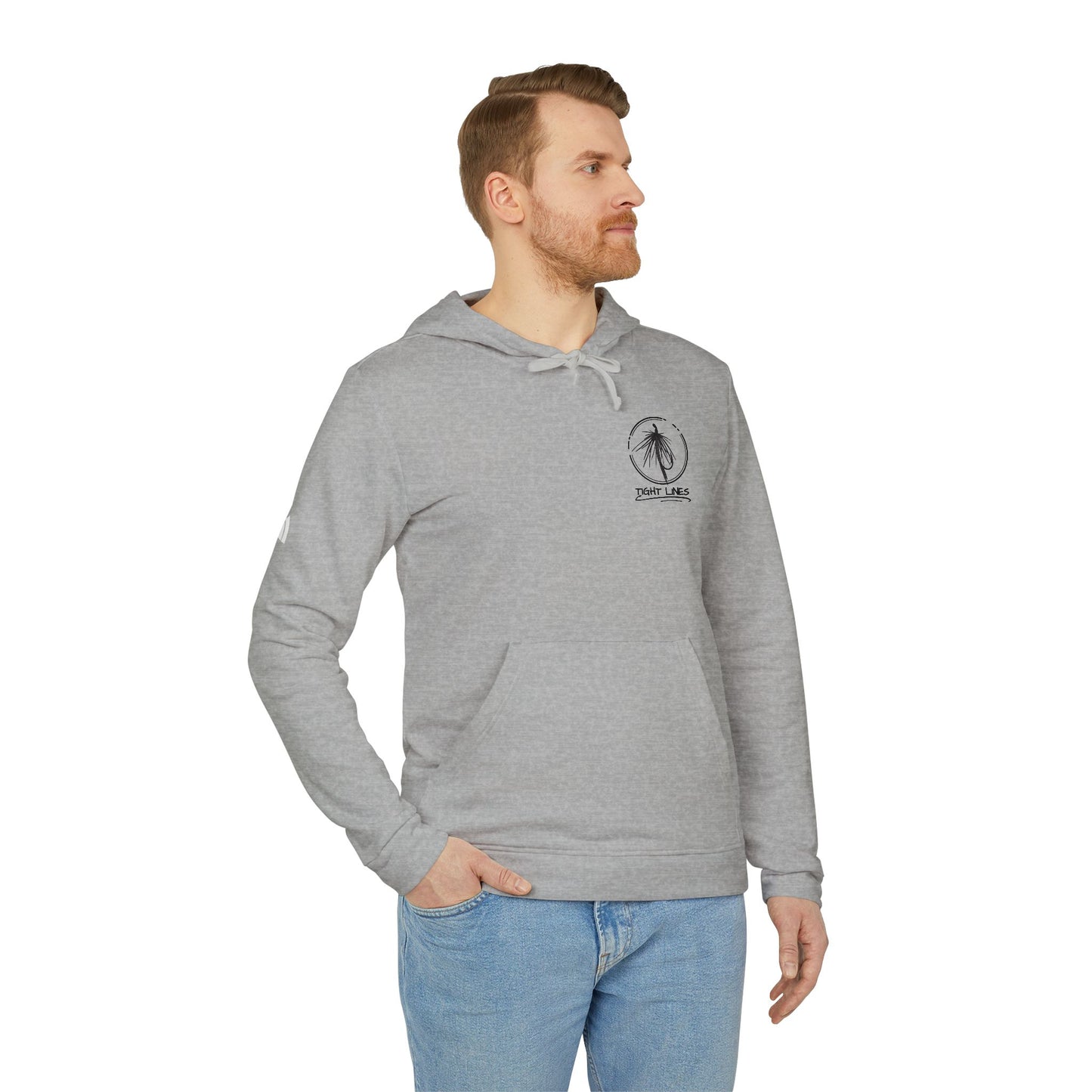 Tight Lights Adidas Fleece Hoodie - Perfect for Beach Days, Outdoors, and Casual Outings | Unisex, Beachwear