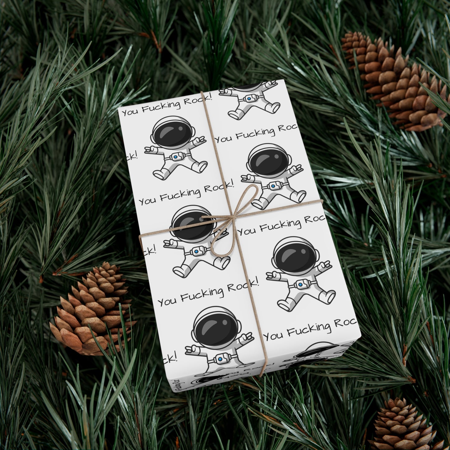 You Rock! Astronaut Gift Wrap Paper - Fun Wrapping for Birthdays, Holidays, Parties, Unique Gift Wrap