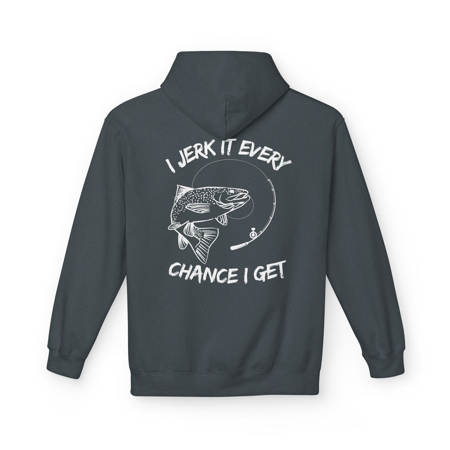 Jerk It Hoodie, Unisex Fisherman's Apparel, Funny Gift for Anglers, Outdoor Hoodie, Perfect for Fishing Trips