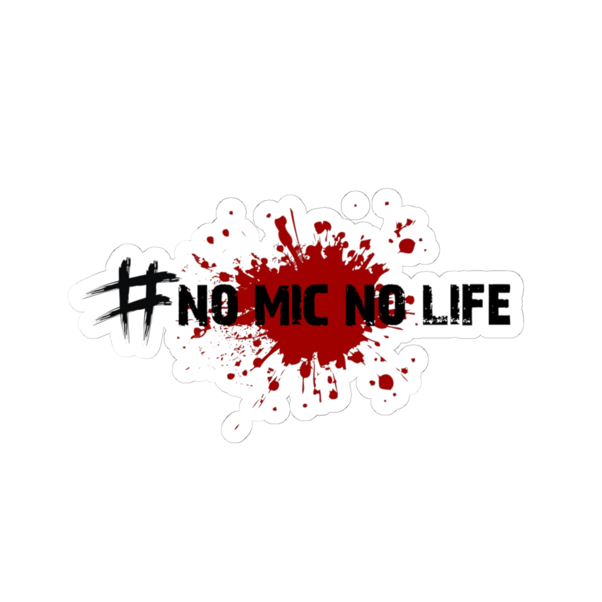 #No Mic No Life Kiss-Cut Stickers | Gaming Stickers, Laptop Decals, Unique Gift, Skateboard Stickers