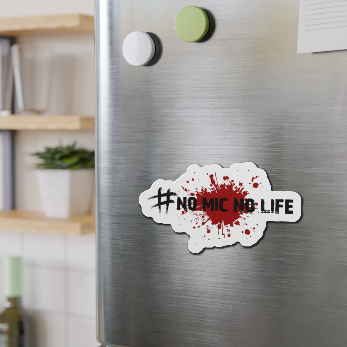 #No Mic No Life Die-Cut Magnet | Gaming Lover Gift, Gamer Room Decor, Fridge Magnet, Geeky Present, Video Game Enthusiast, Gaming Accessories