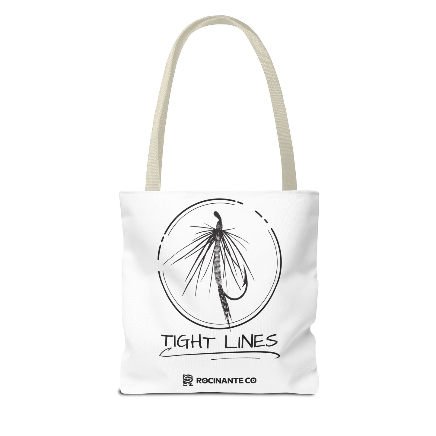 Tight Lines Tote Bag White | Durable Fishing Gift Bag with Stylish Print for Outdoor Enthusiasts & Everyday Use