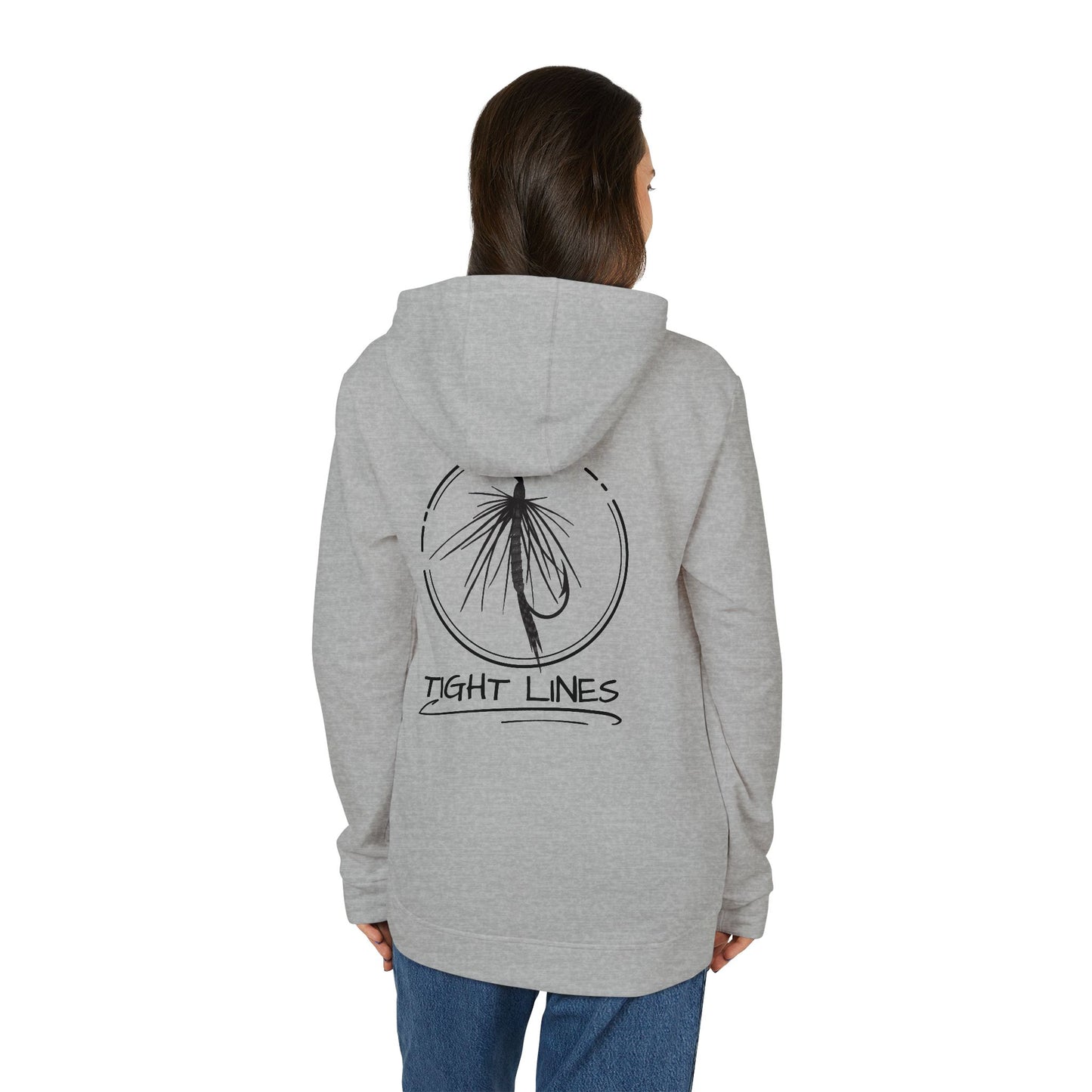 Tight Lights Adidas Fleece Hoodie - Perfect for Beach Days, Outdoors, and Casual Outings | Unisex, Beachwear