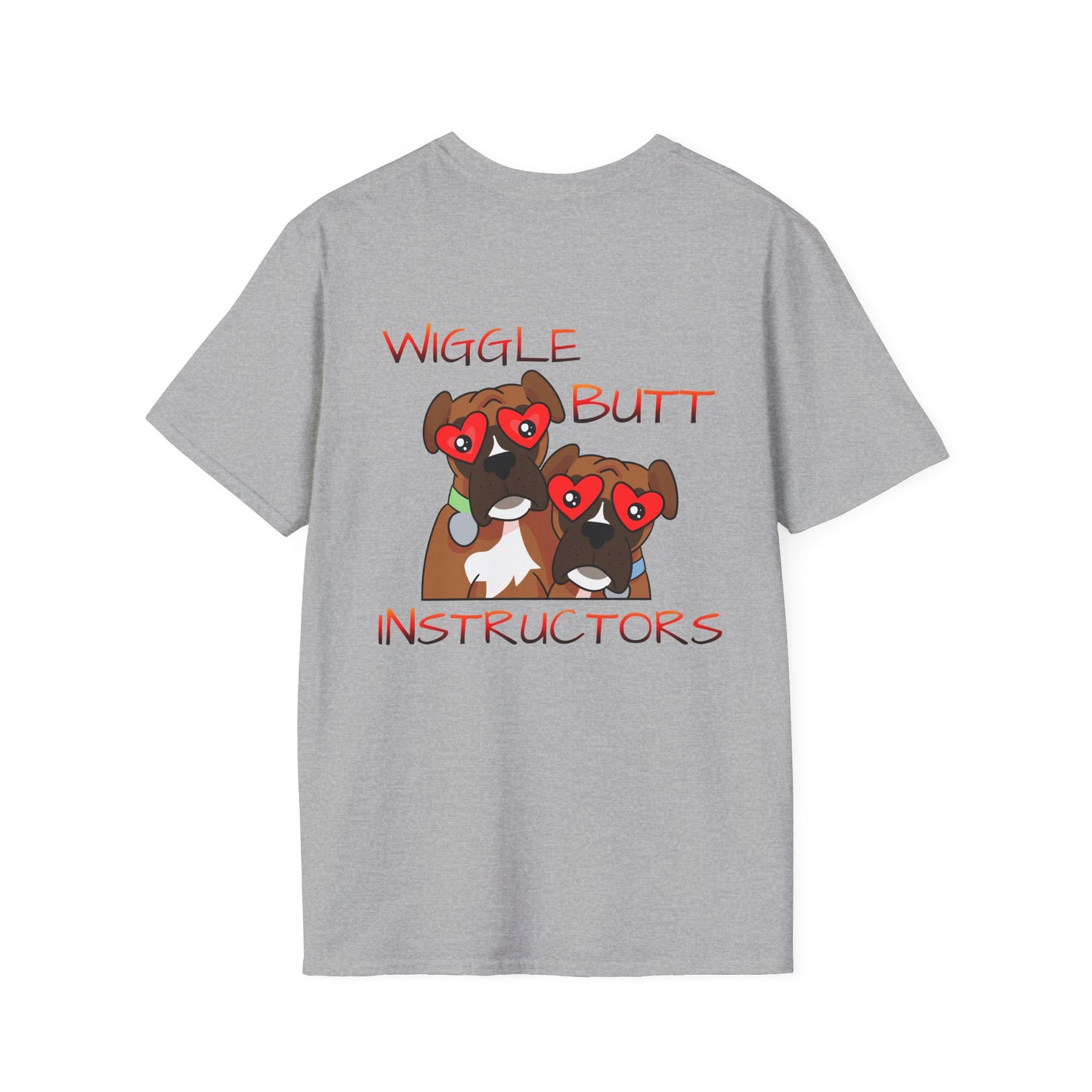 Unisex Wiggle Butt Instructors Tee - Funny Dog Trainer Shirt & Pet Lover Gift, Casual Animal Trainer Top
