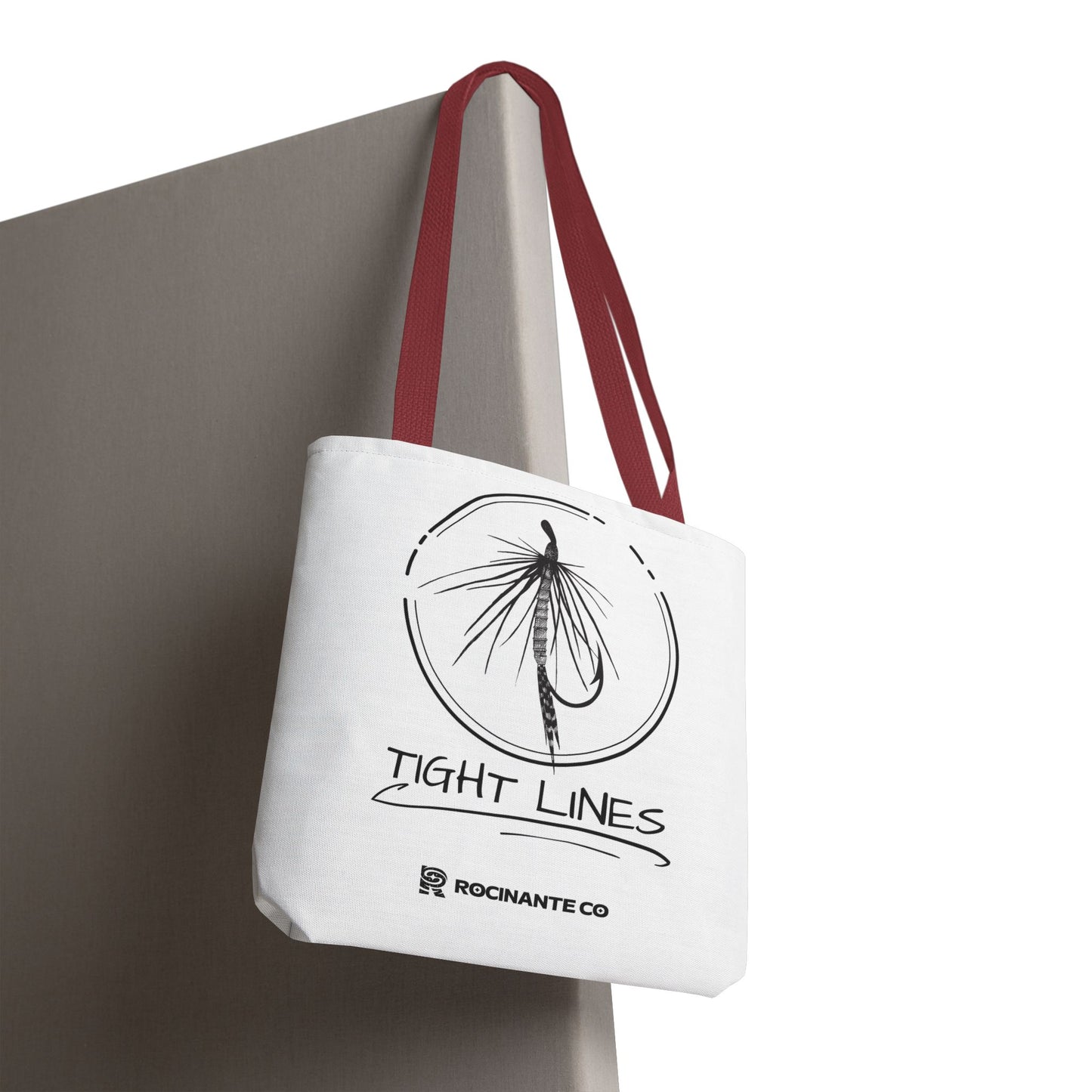 Tight Lines Tote Bag White | Durable Fishing Gift Bag with Stylish Print for Outdoor Enthusiasts & Everyday Use