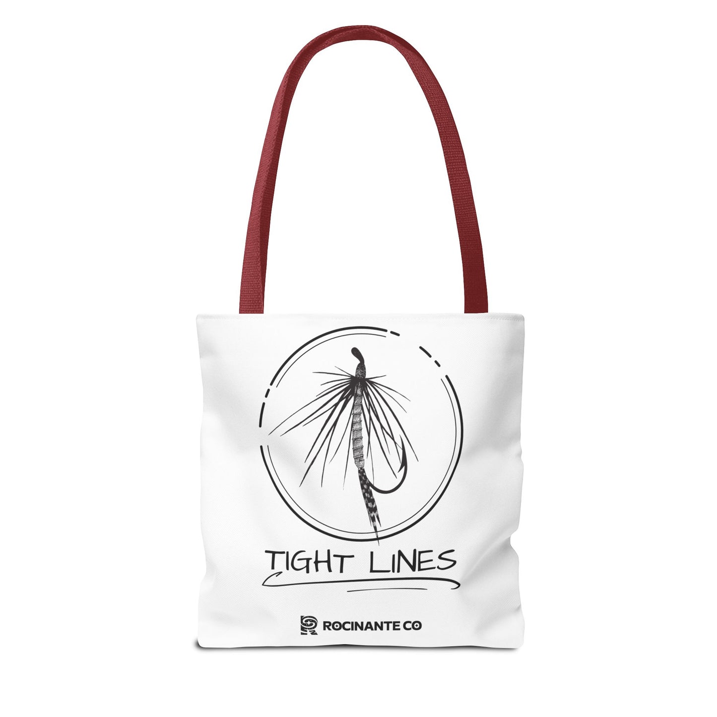 Tight Lines Tote Bag White | Durable Fishing Gift Bag with Stylish Print for Outdoor Enthusiasts & Everyday Use
