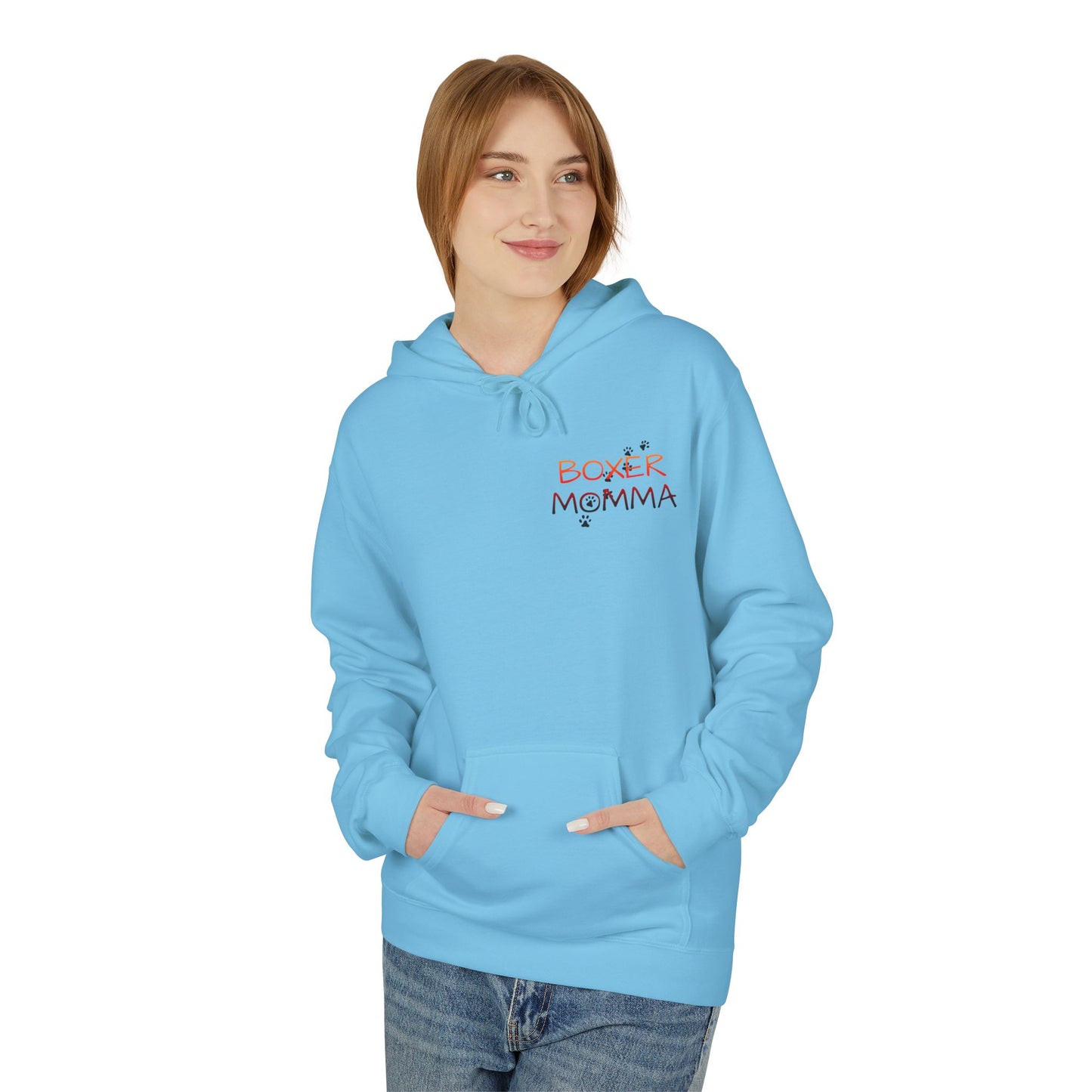 Unisex Boxer Momma Hoodie - Soft, Cozy Dog Lover Sweatshirt, Perfect Gift for Boxer Moms & Pet Lovers, Casual Pullover Top