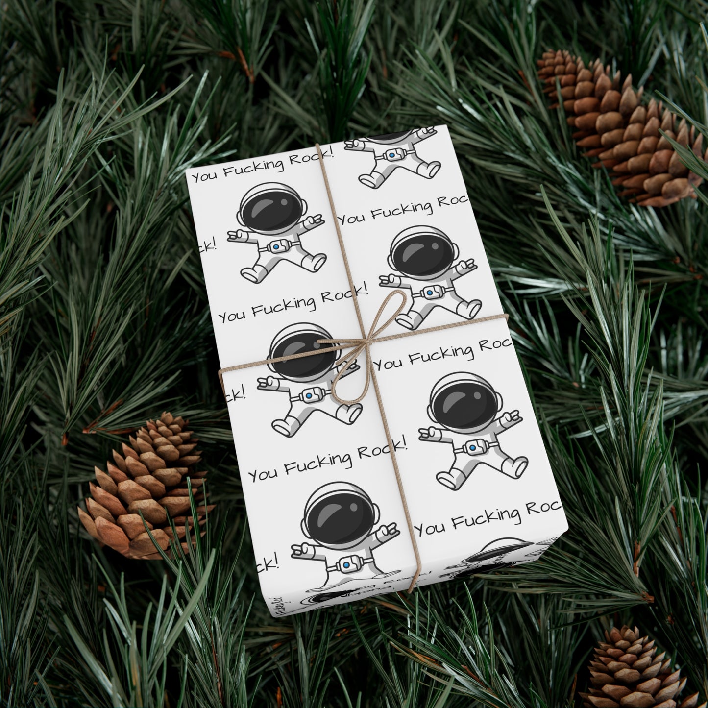You Rock! Astronaut Gift Wrap Paper - Fun Wrapping for Birthdays, Holidays, Parties, Unique Gift Wrap