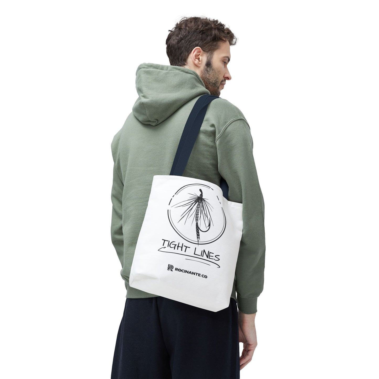 Tight Lines Tote Bag White | Durable Fishing Gift Bag with Stylish Print for Outdoor Enthusiasts & Everyday Use