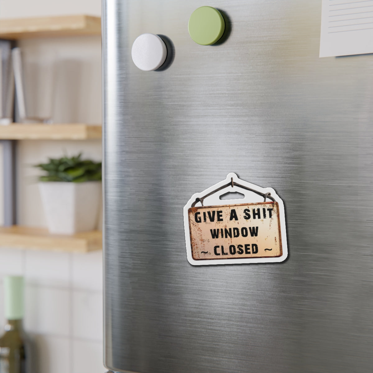 Funny Window Closed Die-Cut Magnets, Quirky Fridge Decor, Humorous Gift for Friends, Kitchen and Office Decor, Perfect for Housewarming or Gag Gift