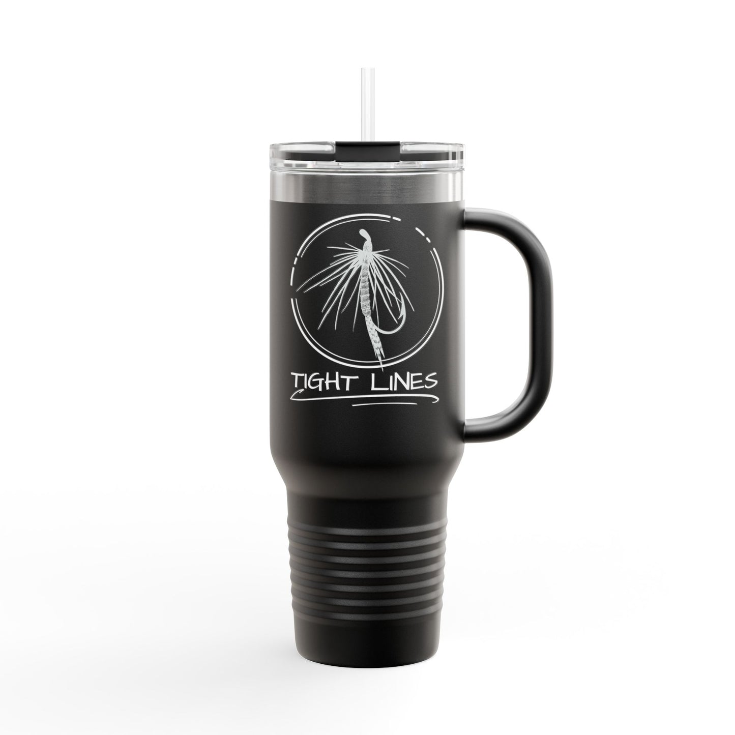 Tight Lines Insulated 40oz Tumbler, Outdoor Adventure Mug, Perfect for Fishing Enthusiasts, Personalized Camping Cup, Fishing Theme