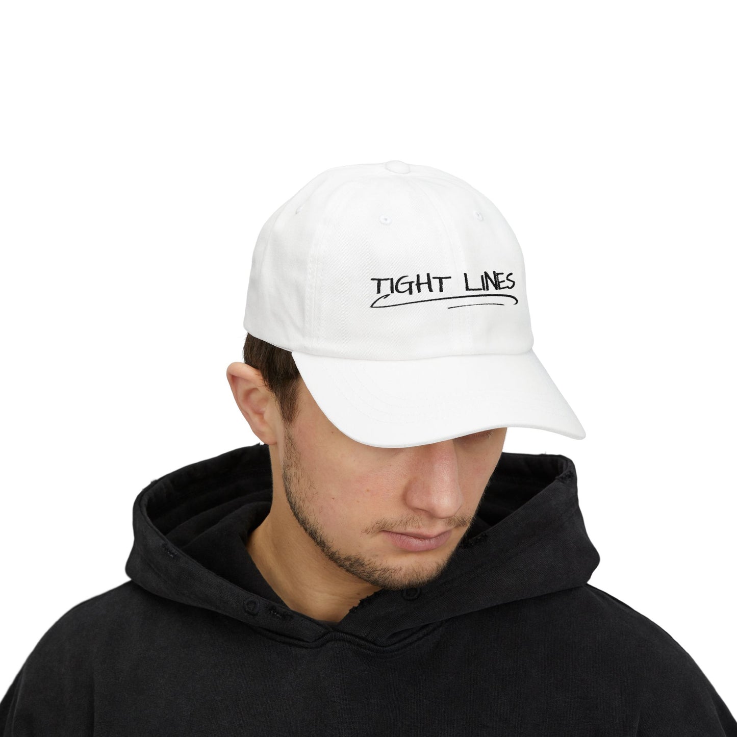 Tight Lines Embroidered Hat (Dark Logo)