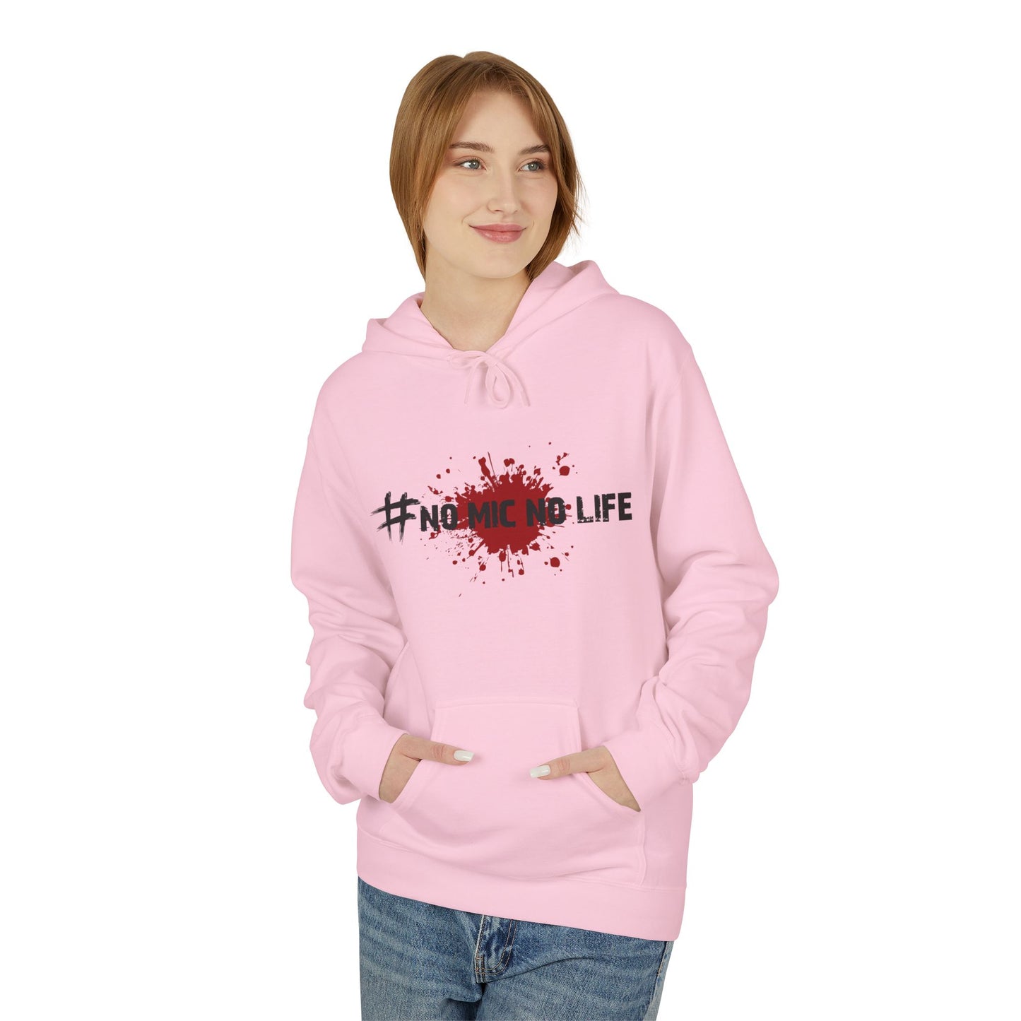 #No Mic No Life Unisex Hoodie – Gamer Essentials, Perfect for Halloween, Cosplay, Gift for Fans, Gaming, Zombie Culture