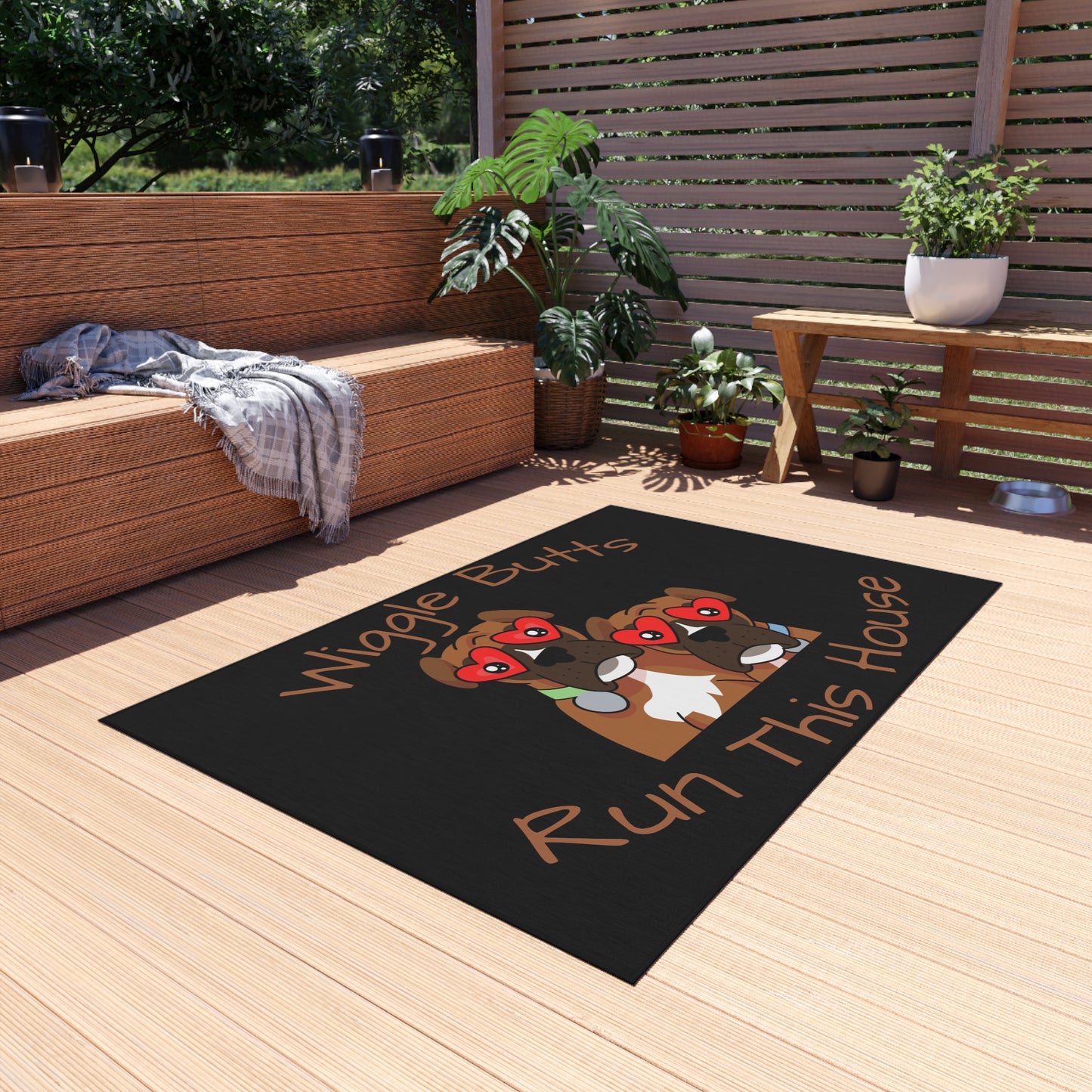 Wiggle Butt House Outdoor Rug