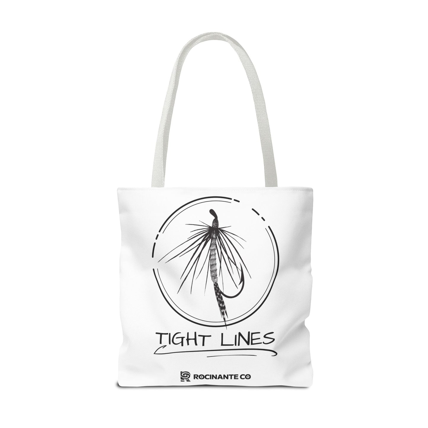Tight Lines Tote Bag White | Durable Fishing Gift Bag with Stylish Print for Outdoor Enthusiasts & Everyday Use
