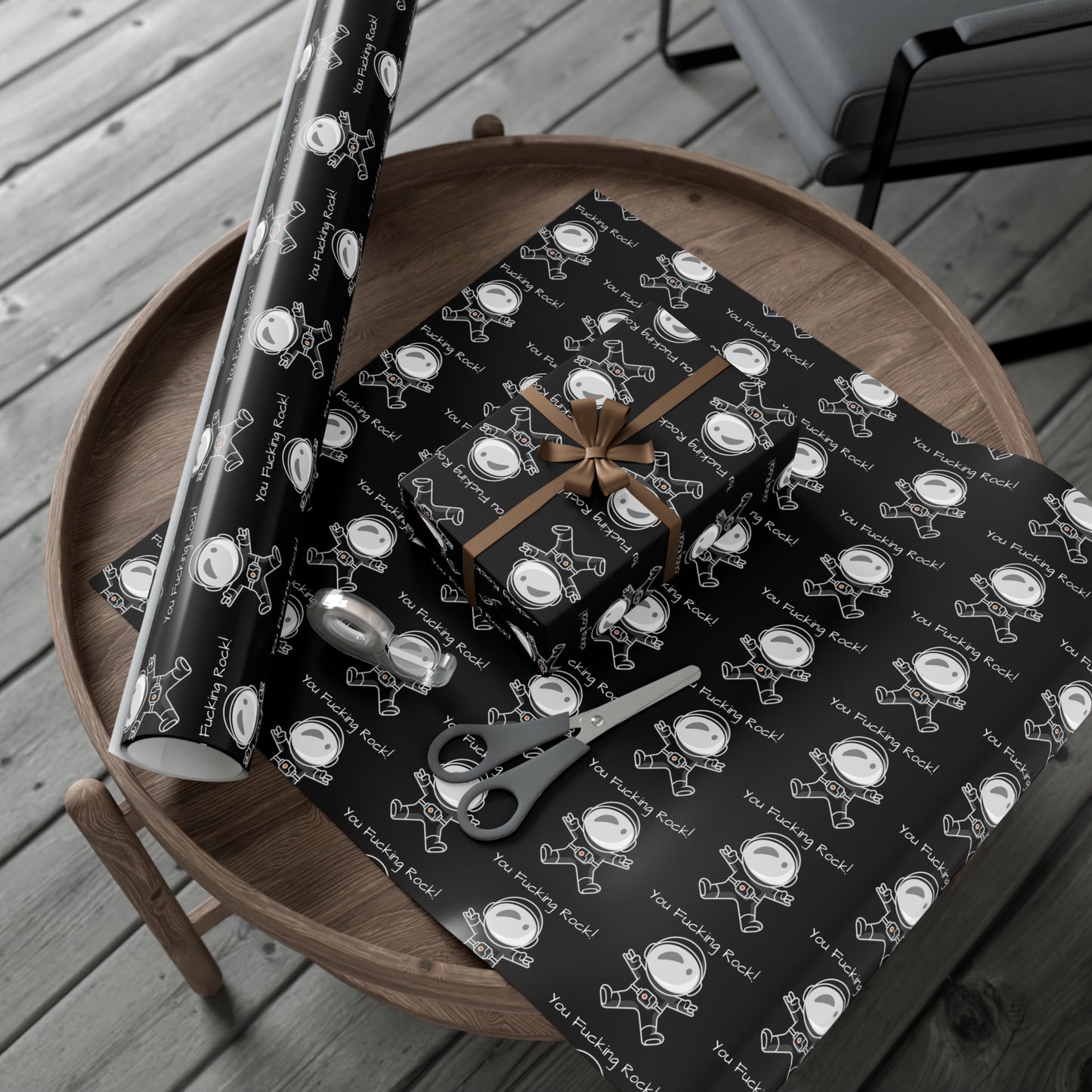 You Rock! Astronaut Gift Wrap Paper - Fun Wrapping for Birthdays, Holidays, Parties, Unique Gift Wrap