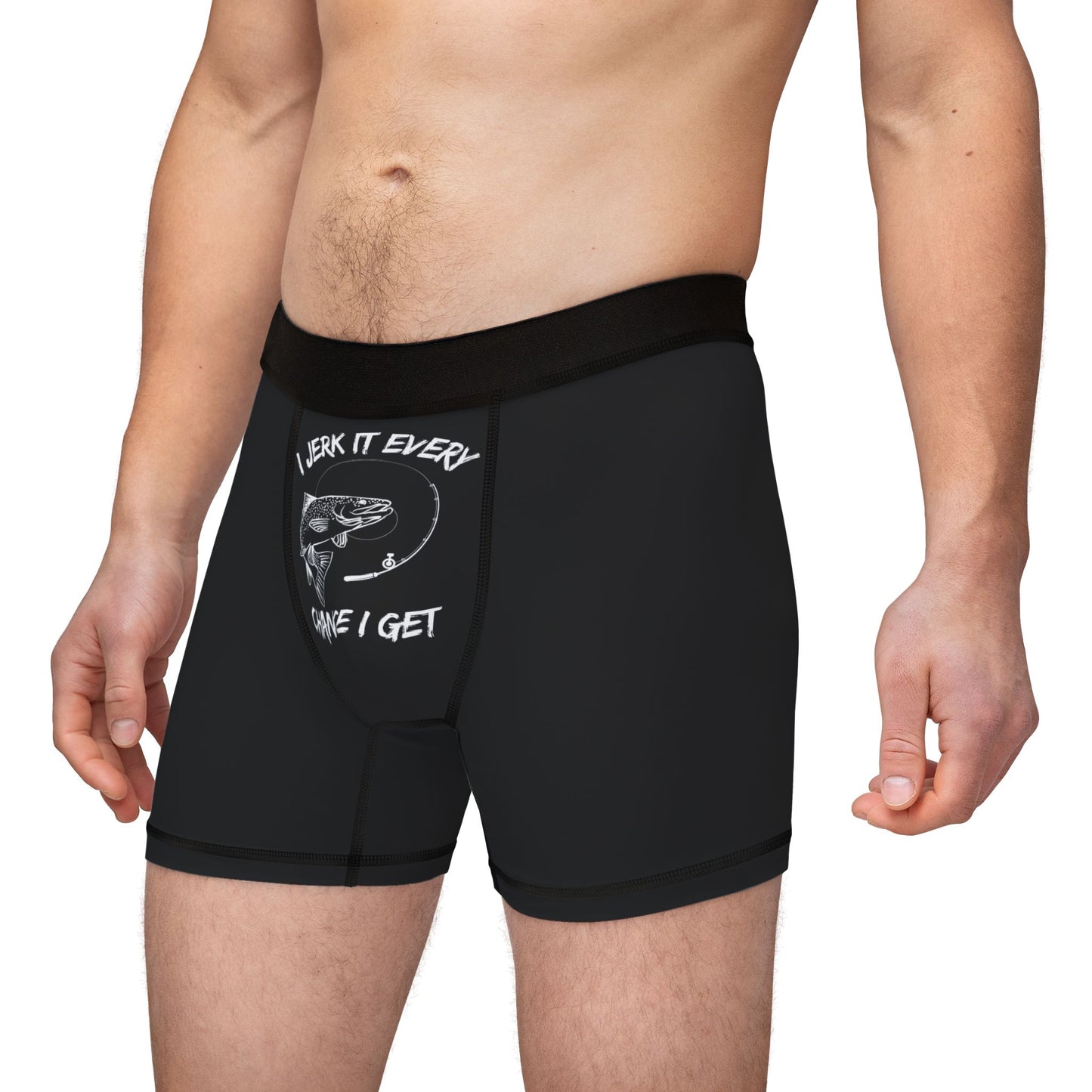 Jerk It Boxers for Men, Humorous Men's Underwear, Fishing-Themed Boxers, Great Gift for Him, Fishing Humor