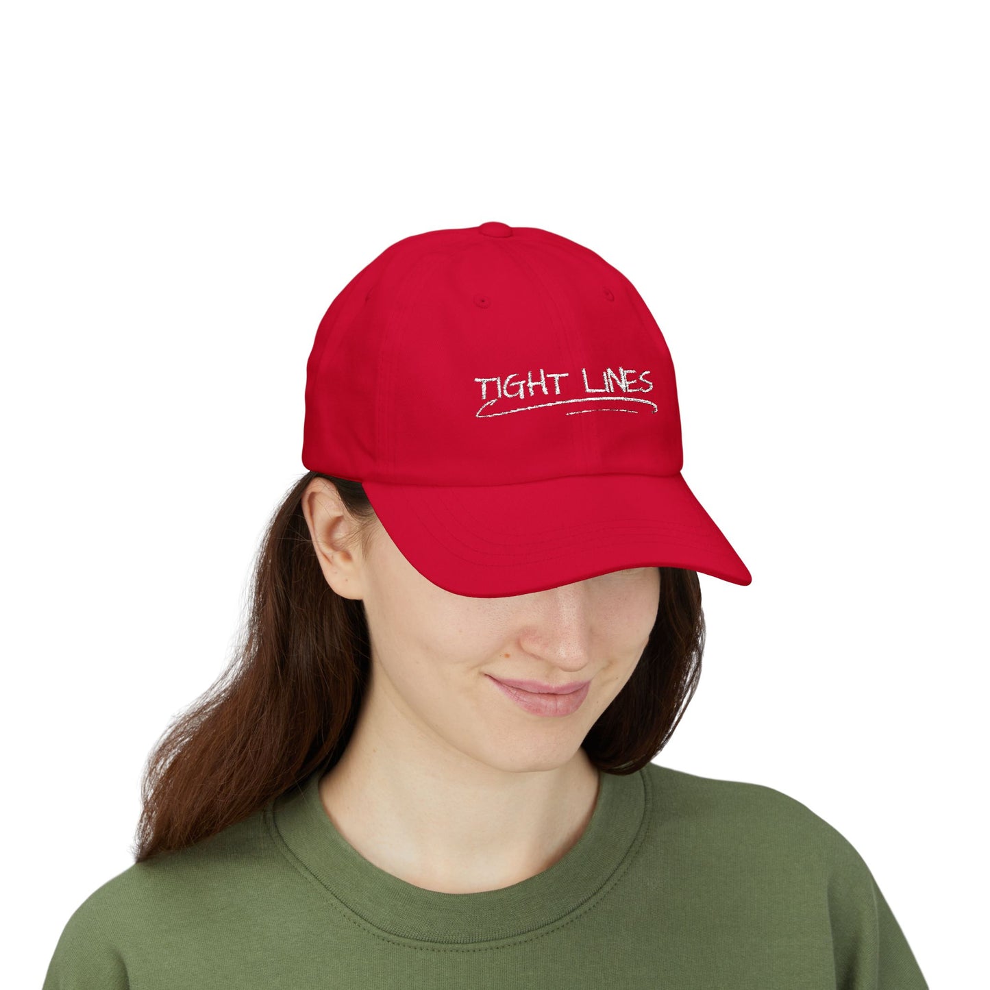 Tight Lines Embroidered Hat (Light Logo)
