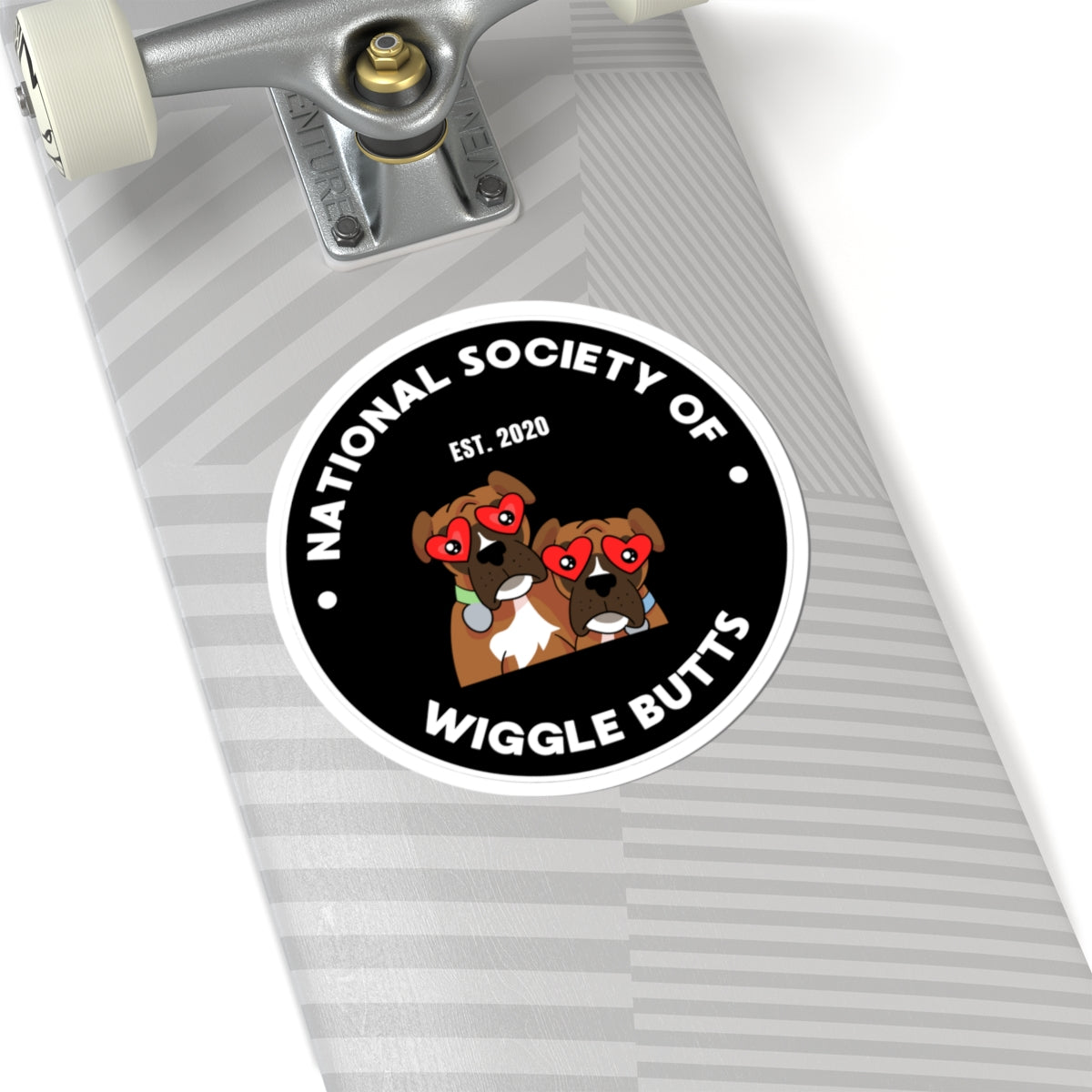 Wiggle Butt Society Black Sticker – Cute Dog Decal for Laptop, Water Bottle & Car Window Accessories