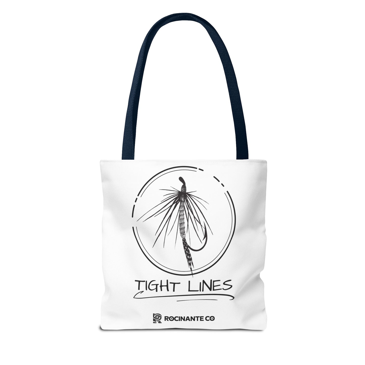 Tight Lines Tote Bag White | Durable Fishing Gift Bag with Stylish Print for Outdoor Enthusiasts & Everyday Use