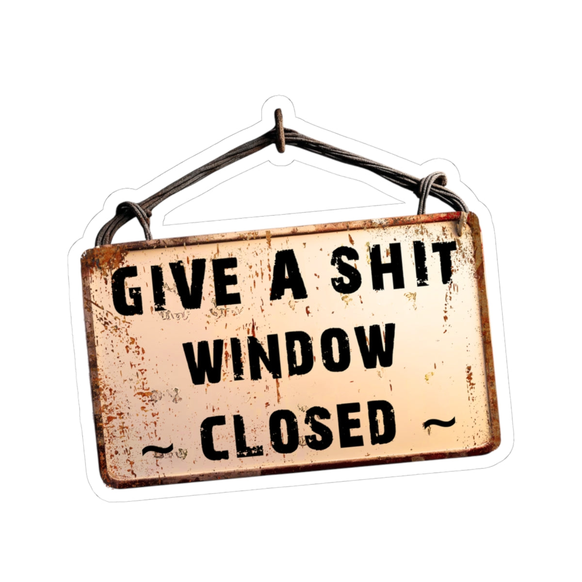 Funny Window Closed Kiss-Cut Stickers, Laptop Decorations, Hilarious Gifts, Quirky Home Decor, Humorous Accessories