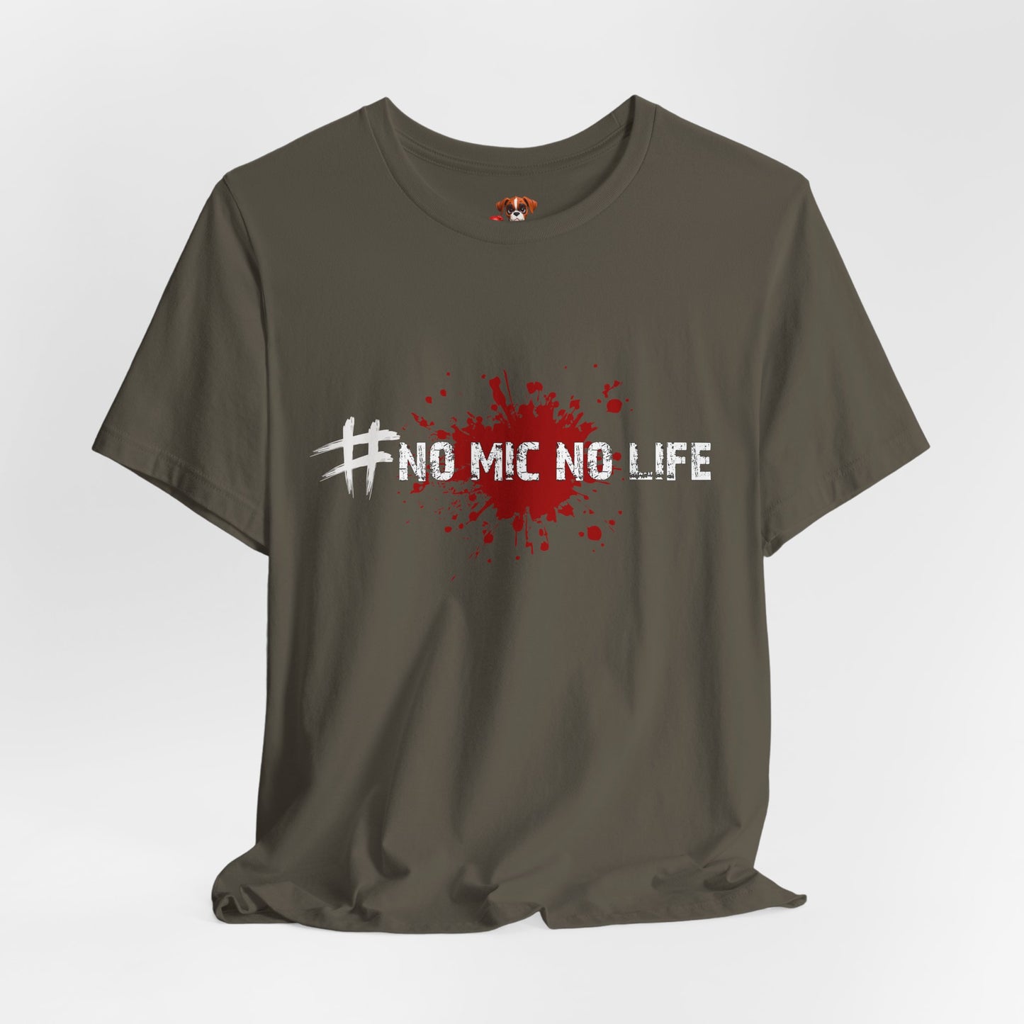 #No Mic No Life Unisex Tee, Fans of Zombie Culture, Graphic Tee for Casual Wear, Gamer Essentials, Zombie Apocalypse Survival Gear
