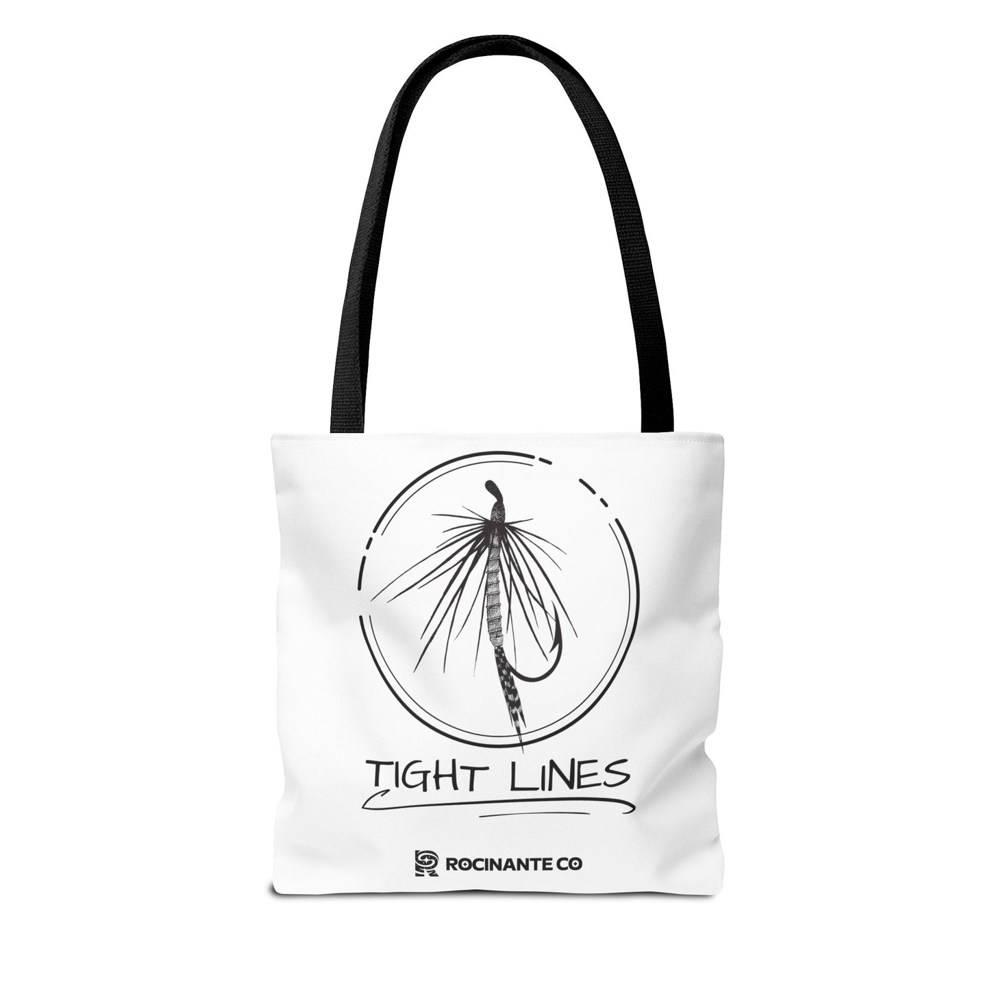 Tight Lines Tote Bag White | Durable Fishing Gift Bag with Stylish Print for Outdoor Enthusiasts & Everyday Use
