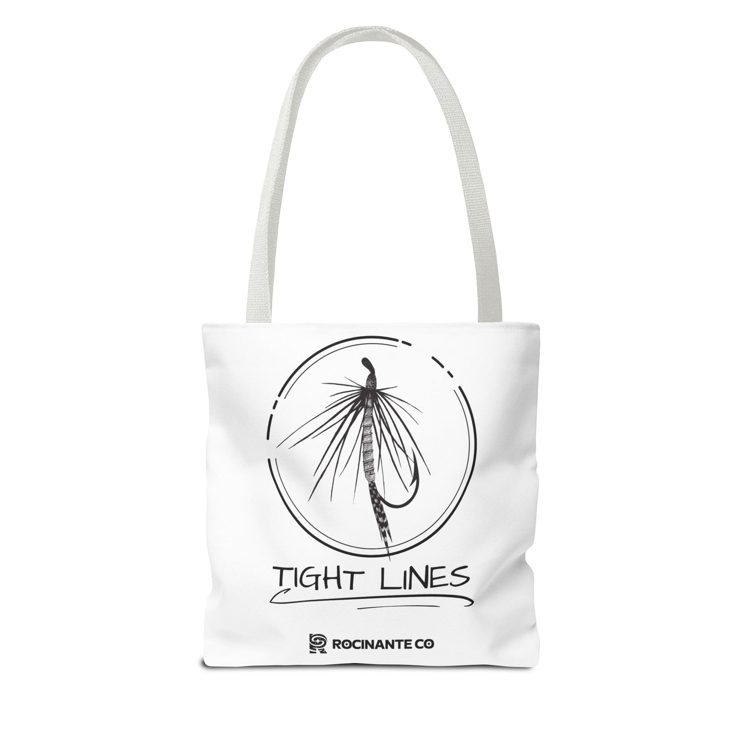 Tight Lines Tote Bag White | Durable Fishing Gift Bag with Stylish Print for Outdoor Enthusiasts & Everyday Use