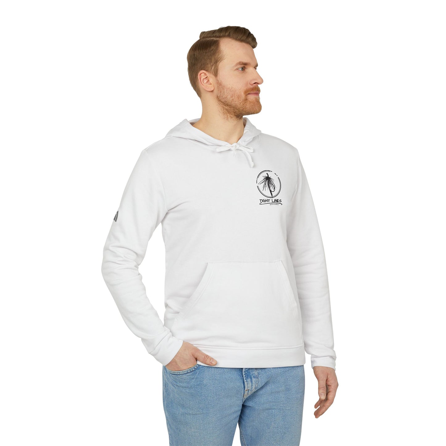 Tight Lights Adidas Fleece Hoodie - Perfect for Beach Days, Outdoors, and Casual Outings | Unisex, Beachwear