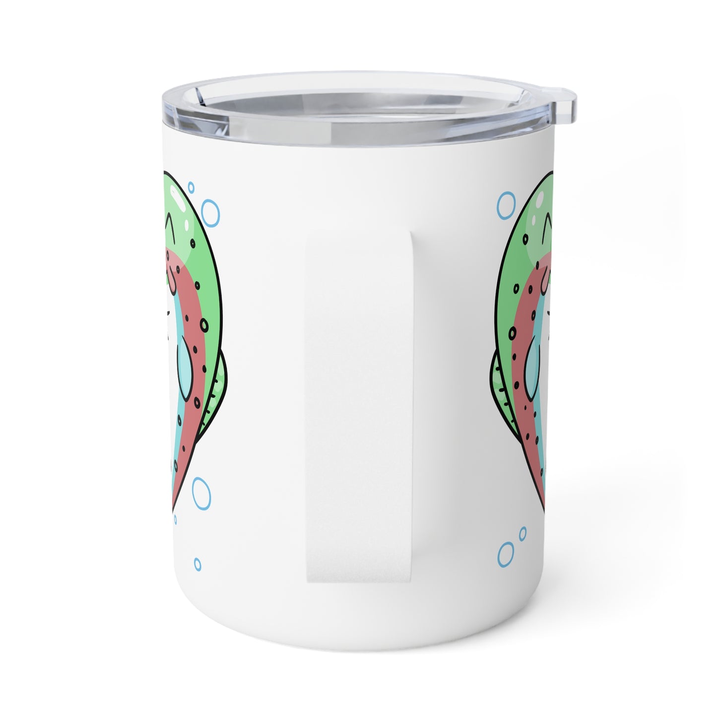Trout Heart Tumbler 10oz | Insulated Stainless Steel Fishing Lover Gift | Travel Coffee Cup with Lid | Outdoor Camp Drinkware