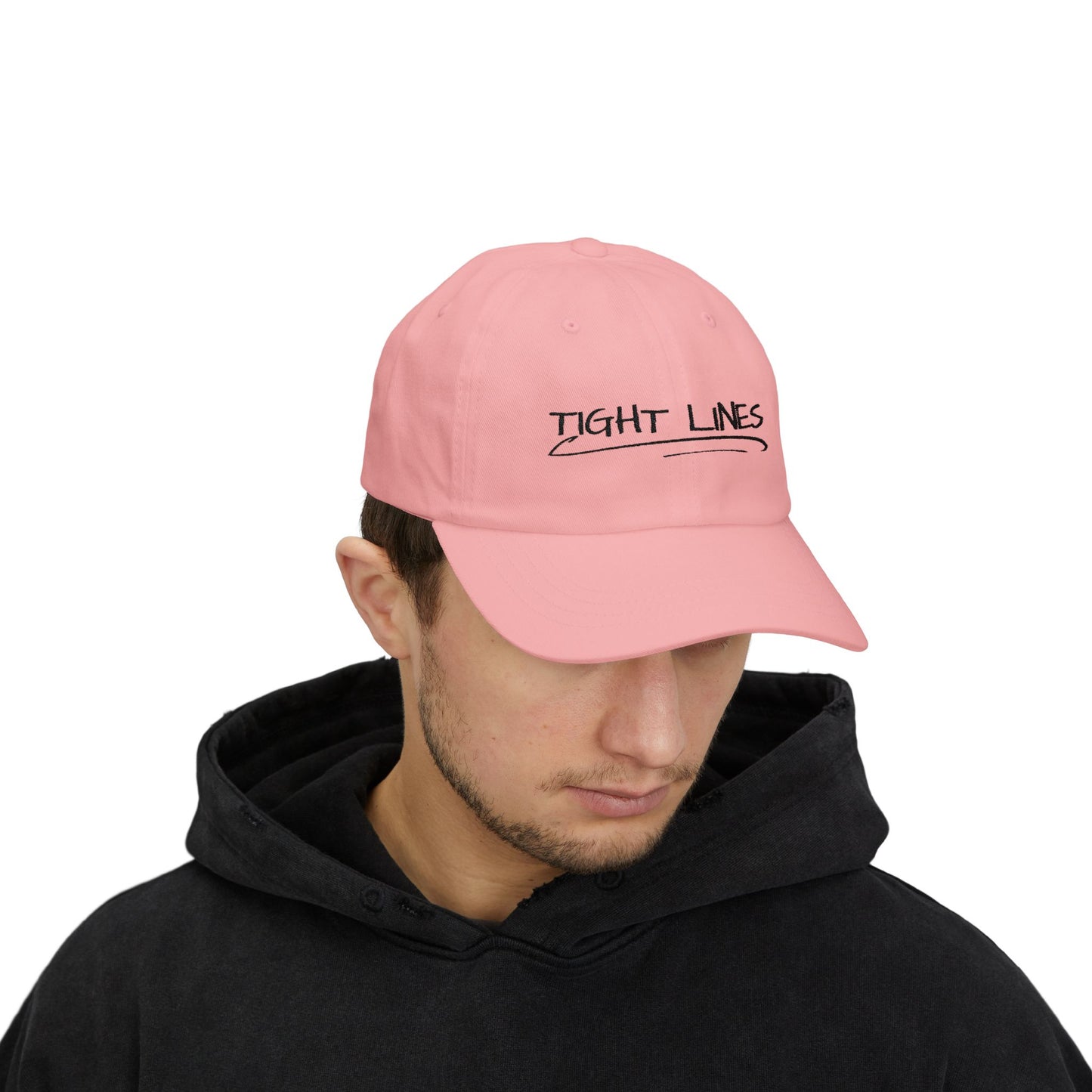 Tight Lines Embroidered Hat (Dark Logo)