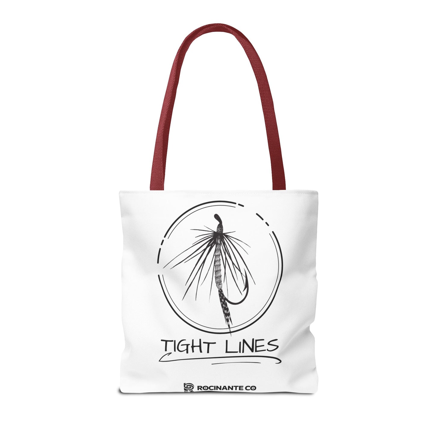 Tight Lines Tote Bag White | Durable Fishing Gift Bag with Stylish Print for Outdoor Enthusiasts & Everyday Use
