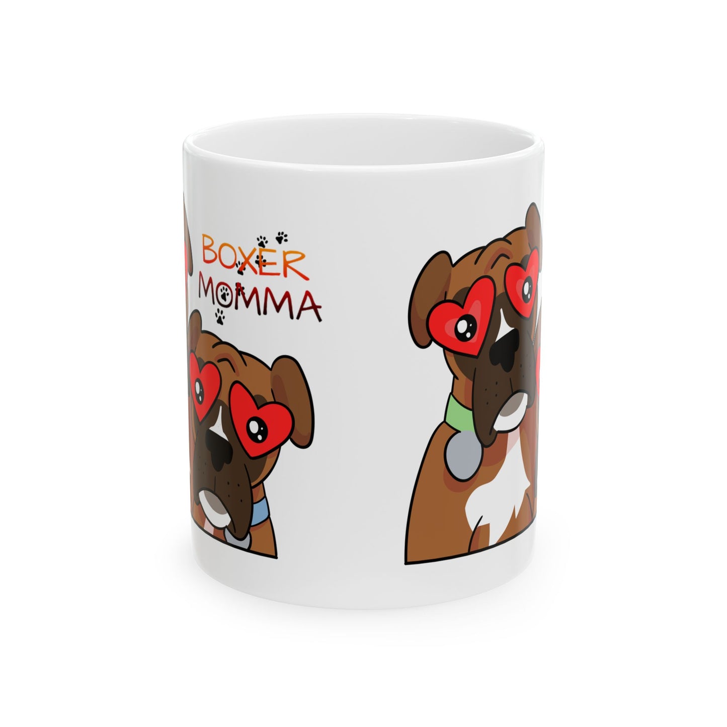 Boxer Momma Ceramic Mug - Cute Dog Mom Gift, Personalized Coffee Cup for Boxer Lovers, Durable Tea Cup, Dog Owner Present