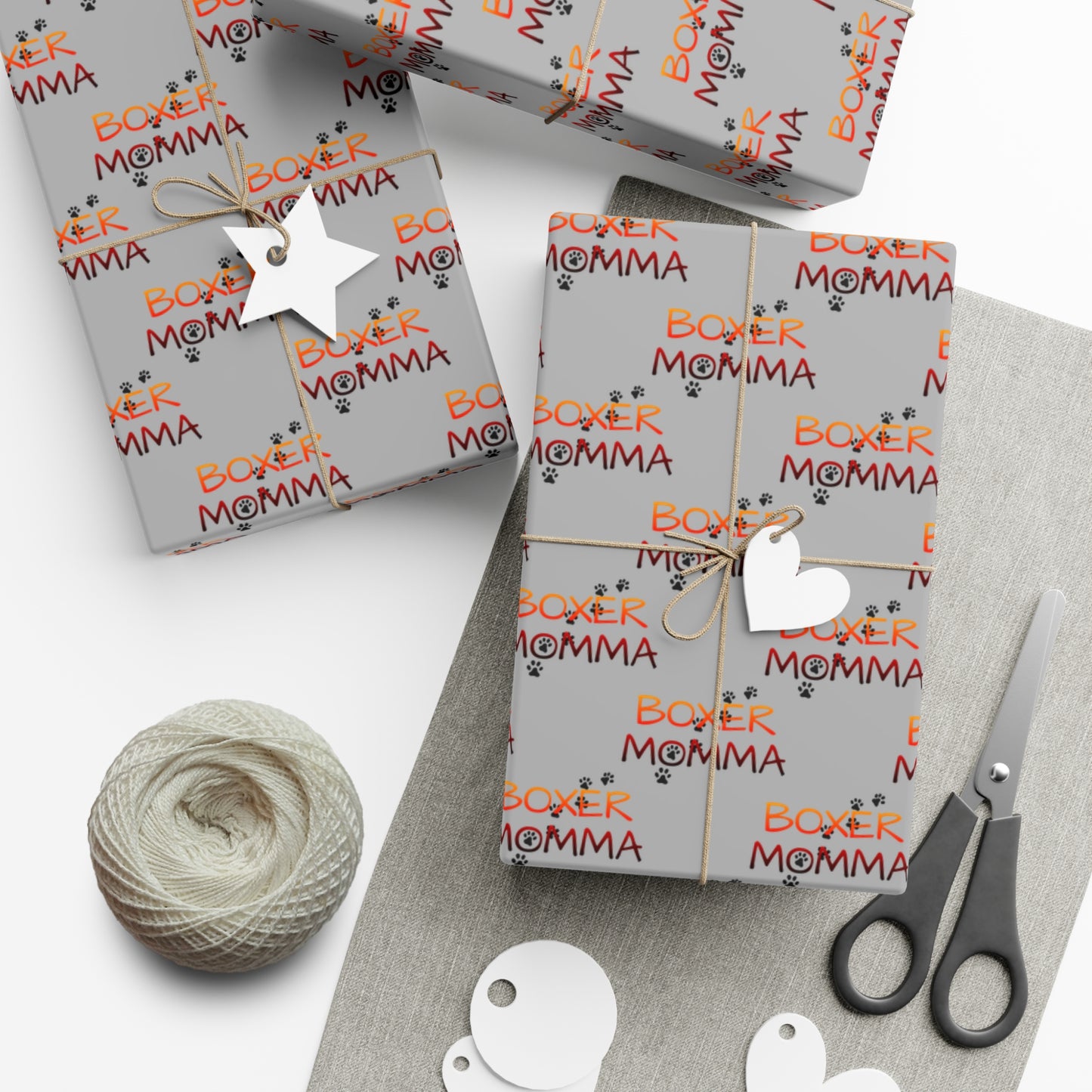 Boxer Momma Gift Wrap, Custom Pet Lover Wrapping Paper, Unique Dog Owner Gift Wrap, Boxer Dog Party Supplies, Pet Adoption Celebration