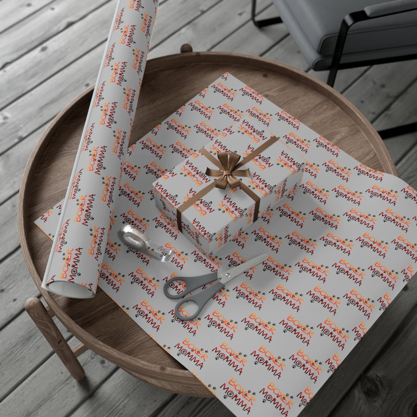 Boxer Momma Gift Wrap, Custom Pet Lover Wrapping Paper, Unique Dog Owner Gift Wrap, Boxer Dog Party Supplies, Pet Adoption Celebration