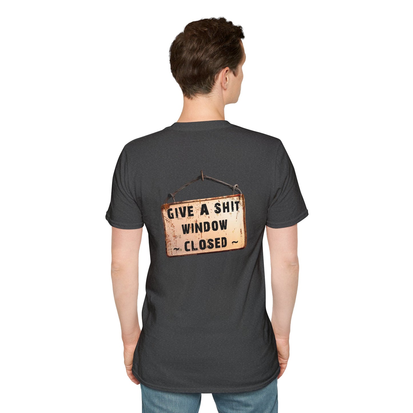 Funny Window Closed Unisex T-Shirt, Casual Wear, Gift for Friends, Humor Tee, Everyday Comfort, Sassy Statement Shirt