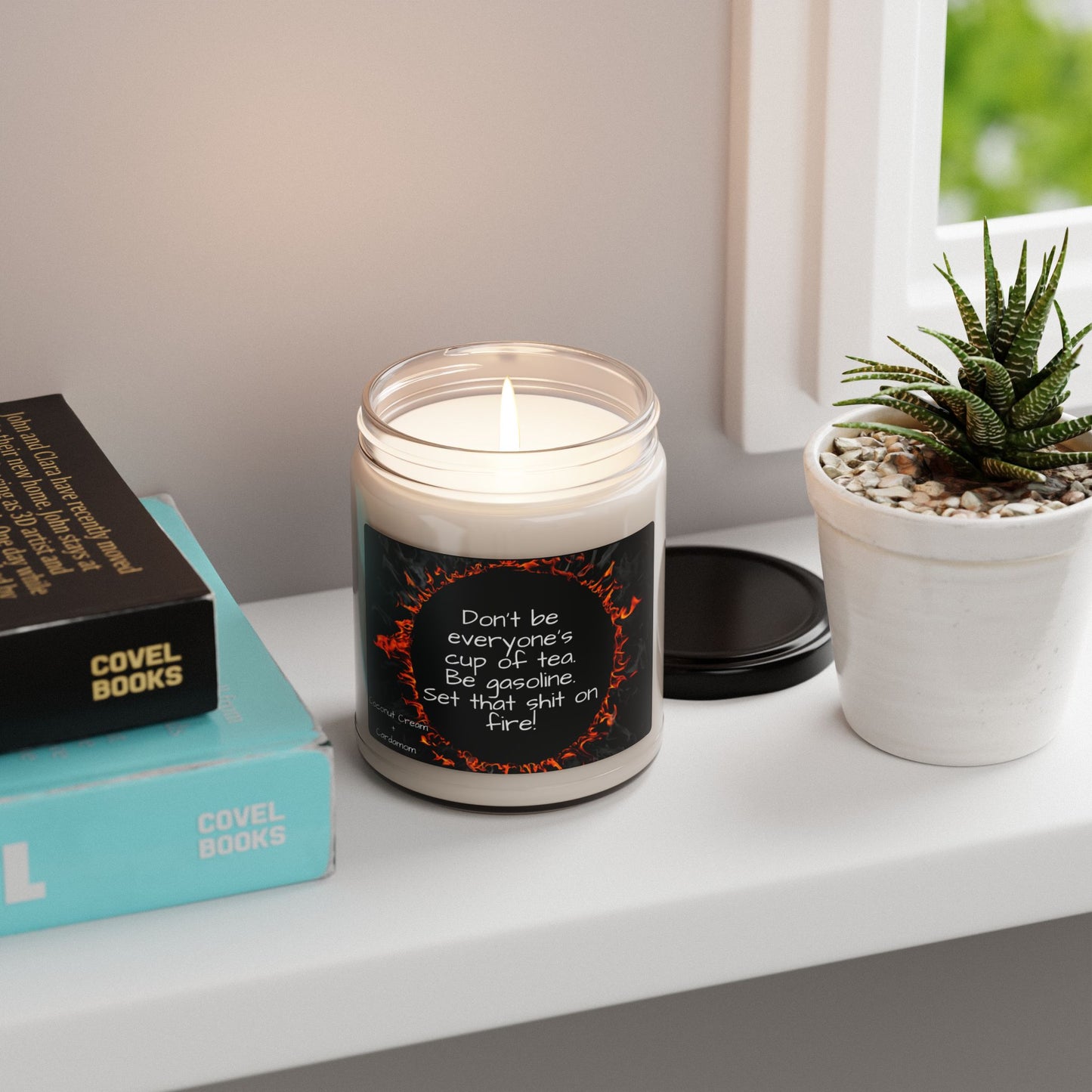 Motivational Be Gasoline Scented Candle | Unique Aromatherapy Gift for Energy & Focus | Handmade Home Decor for Inspiration