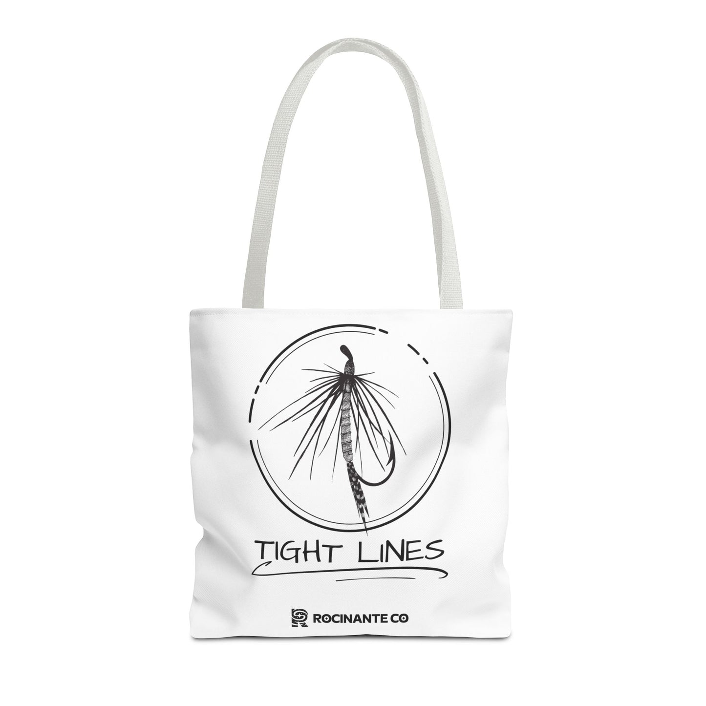Tight Lines Tote Bag White | Durable Fishing Gift Bag with Stylish Print for Outdoor Enthusiasts & Everyday Use