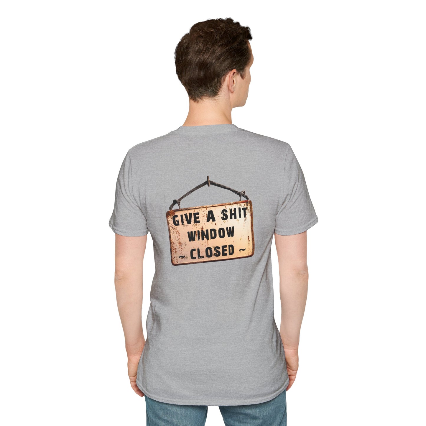 Funny Window Closed Unisex T-Shirt, Casual Wear, Gift for Friends, Humor Tee, Everyday Comfort, Sassy Statement Shirt