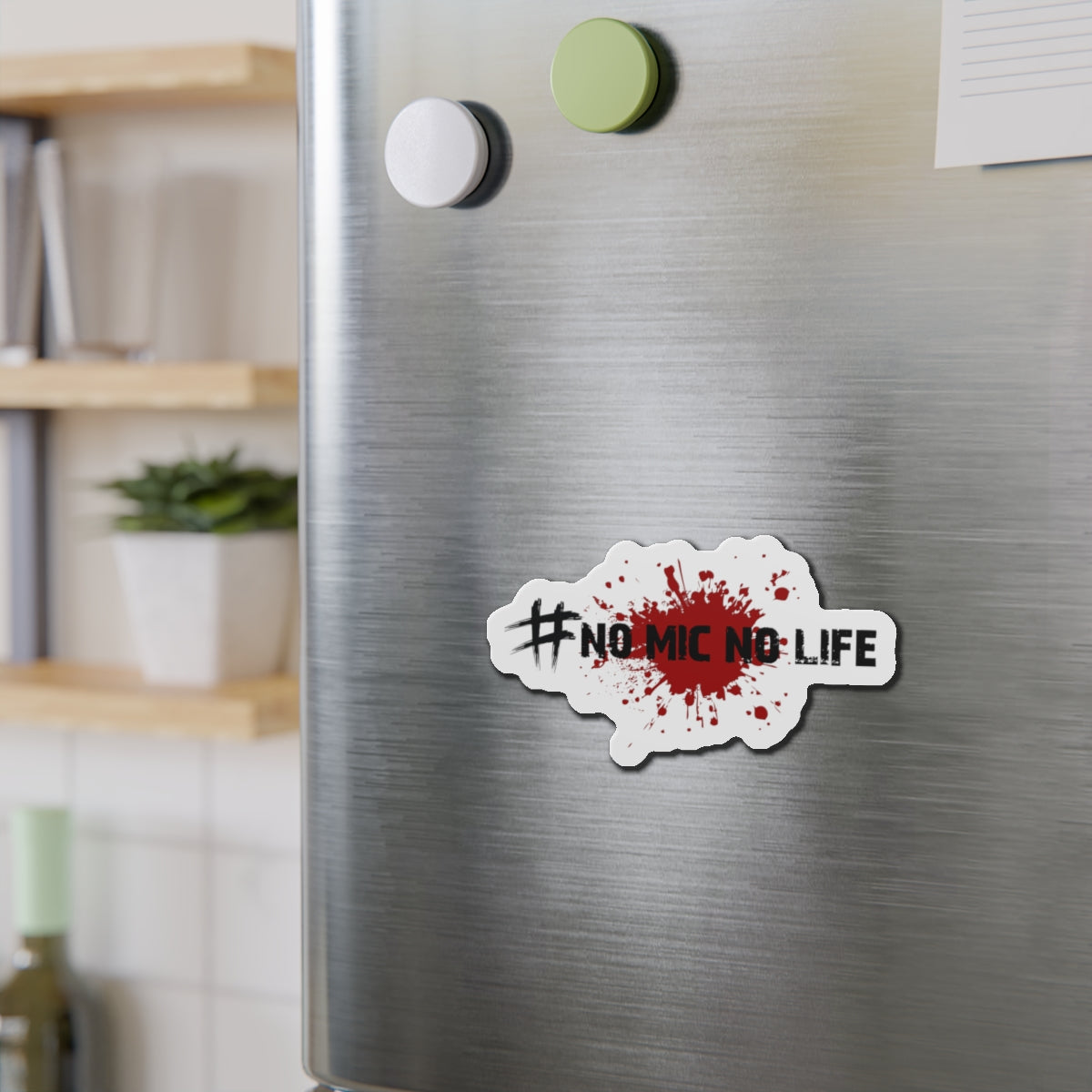 #No Mic No Life Die-Cut Magnet | Gaming Lover Gift, Gamer Room Decor, Fridge Magnet, Geeky Present, Video Game Enthusiast, Gaming Accessories