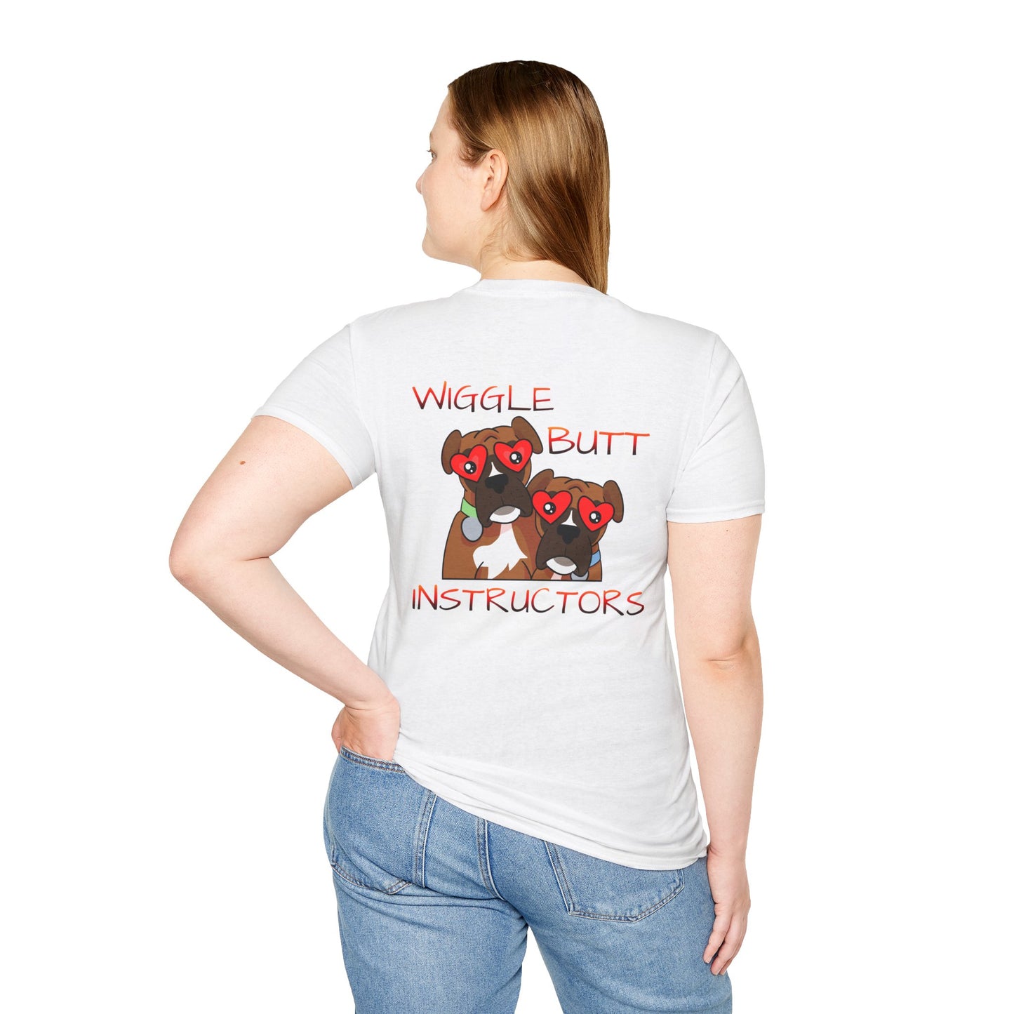 Unisex Wiggle Butt Instructors Tee - Funny Dog Trainer Shirt & Pet Lover Gift, Casual Animal Trainer Top