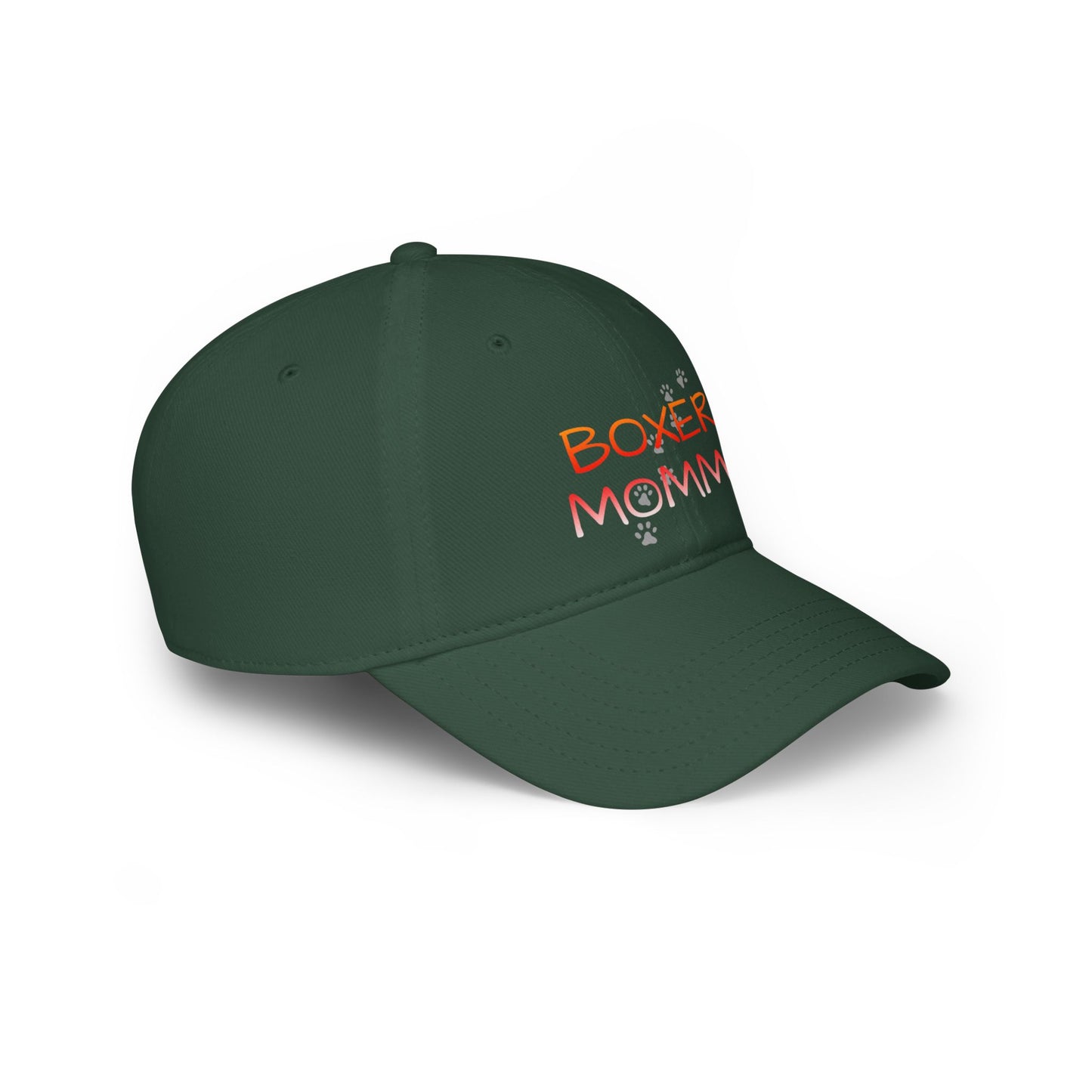 Boxer Momma Low Profile Baseball Cap, Adjustable Hat for Dog Lovers, Casual Outdoor Hat, Gift for Boxer Moms