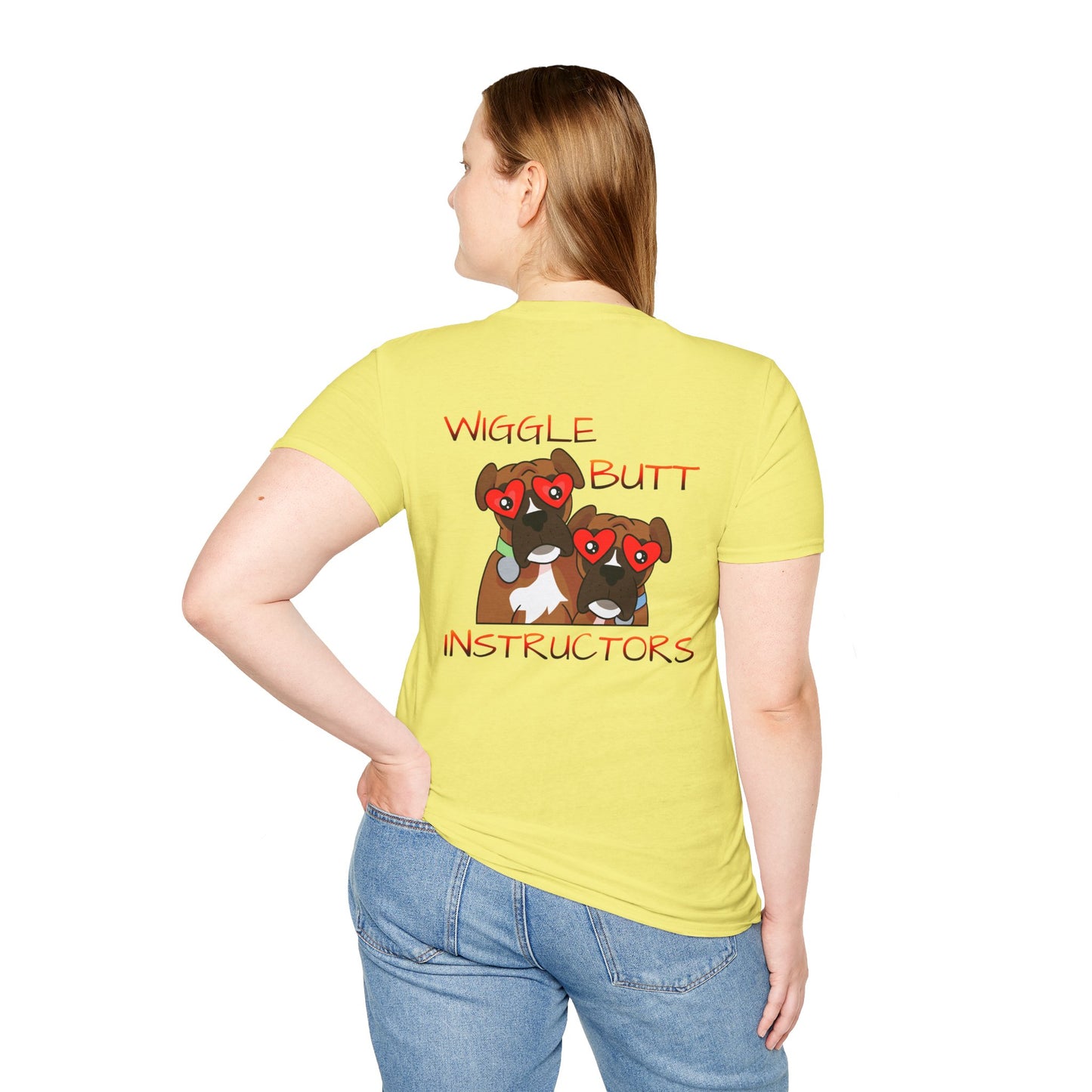 Unisex Wiggle Butt Instructors Tee - Funny Dog Trainer Shirt & Pet Lover Gift, Casual Animal Trainer Top