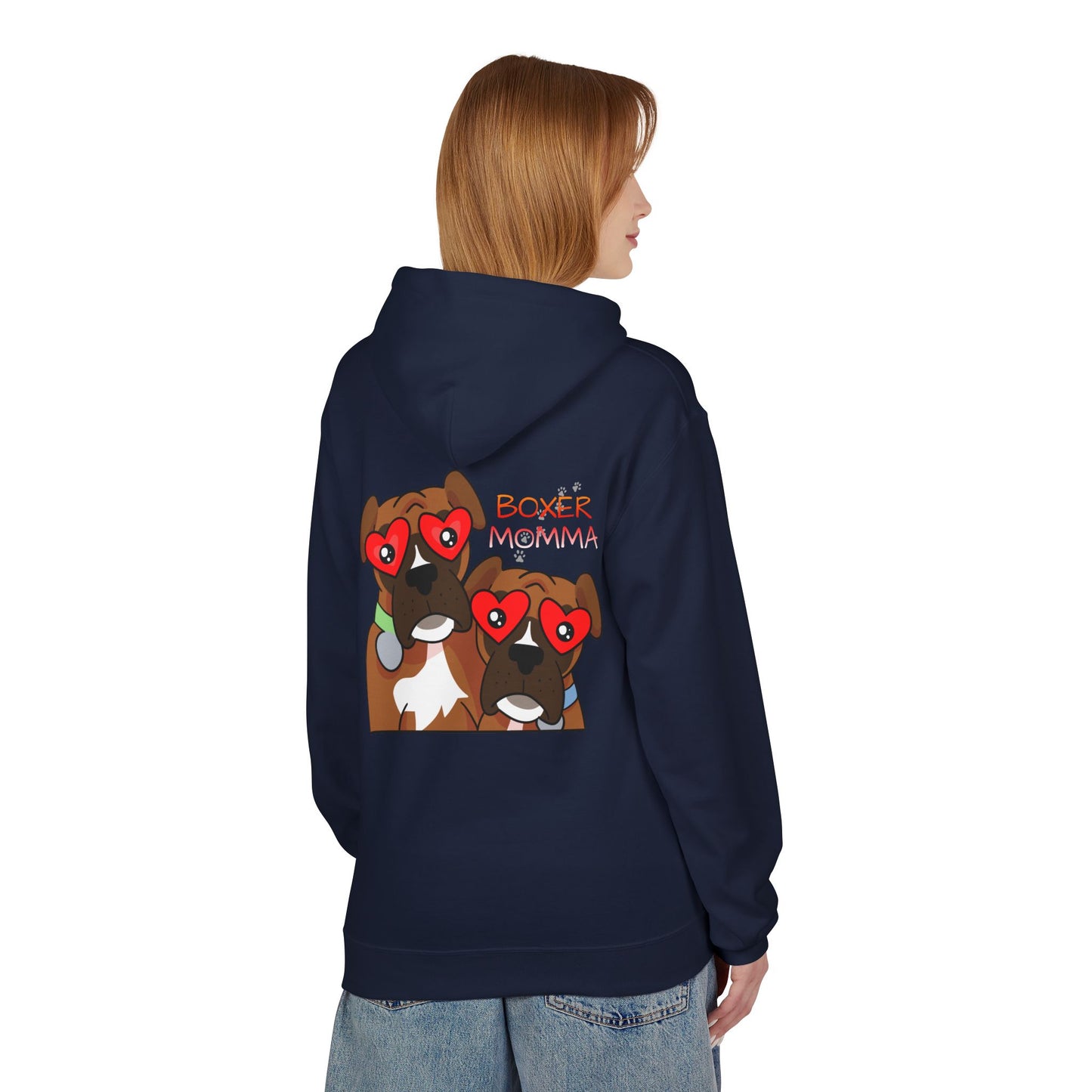 Unisex Boxer Momma Hoodie - Soft, Cozy Dog Lover Sweatshirt, Perfect Gift for Boxer Moms & Pet Lovers, Casual Pullover Top