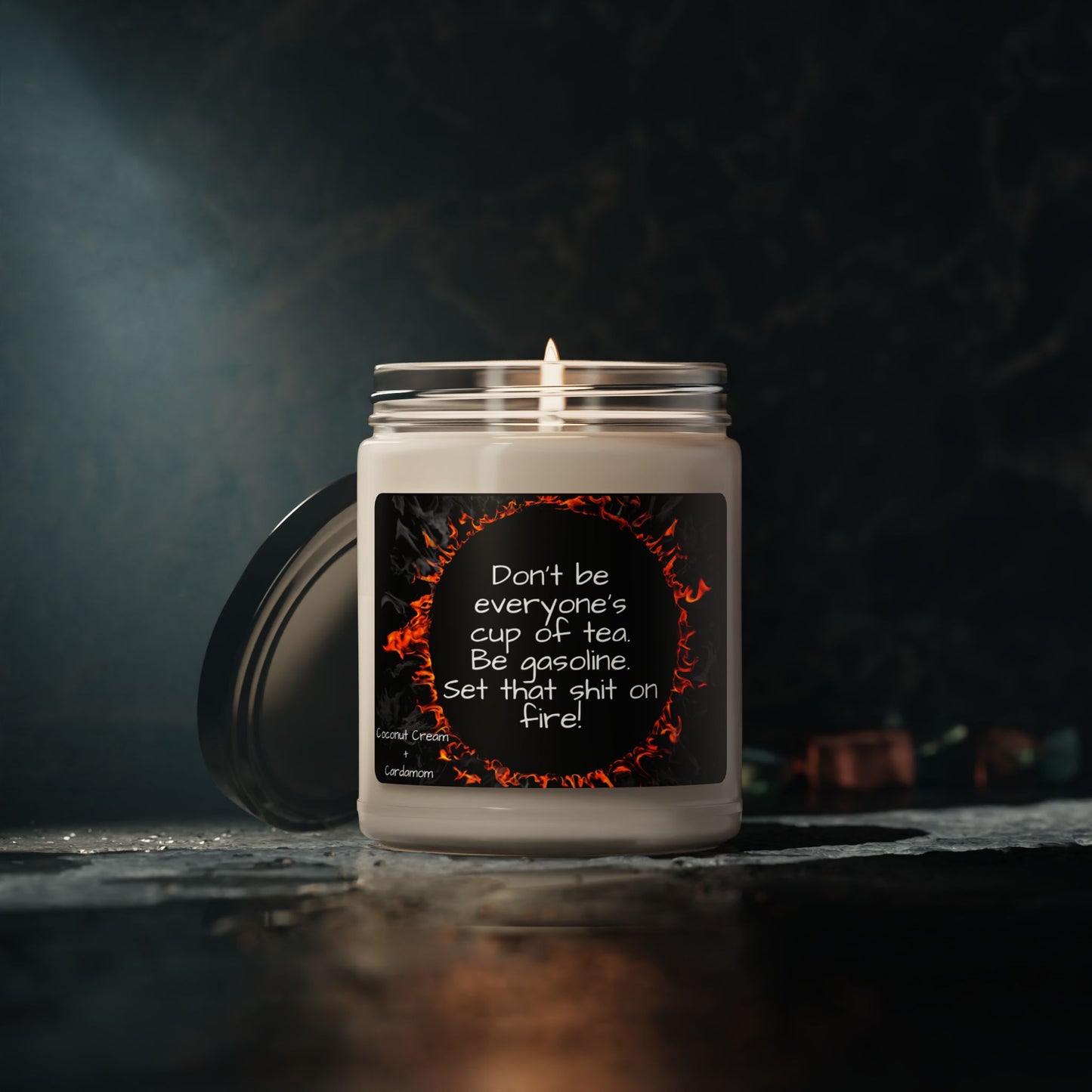 Motivational Be Gasoline Scented Candle | Unique Aromatherapy Gift for Energy & Focus | Handmade Home Decor for Inspiration