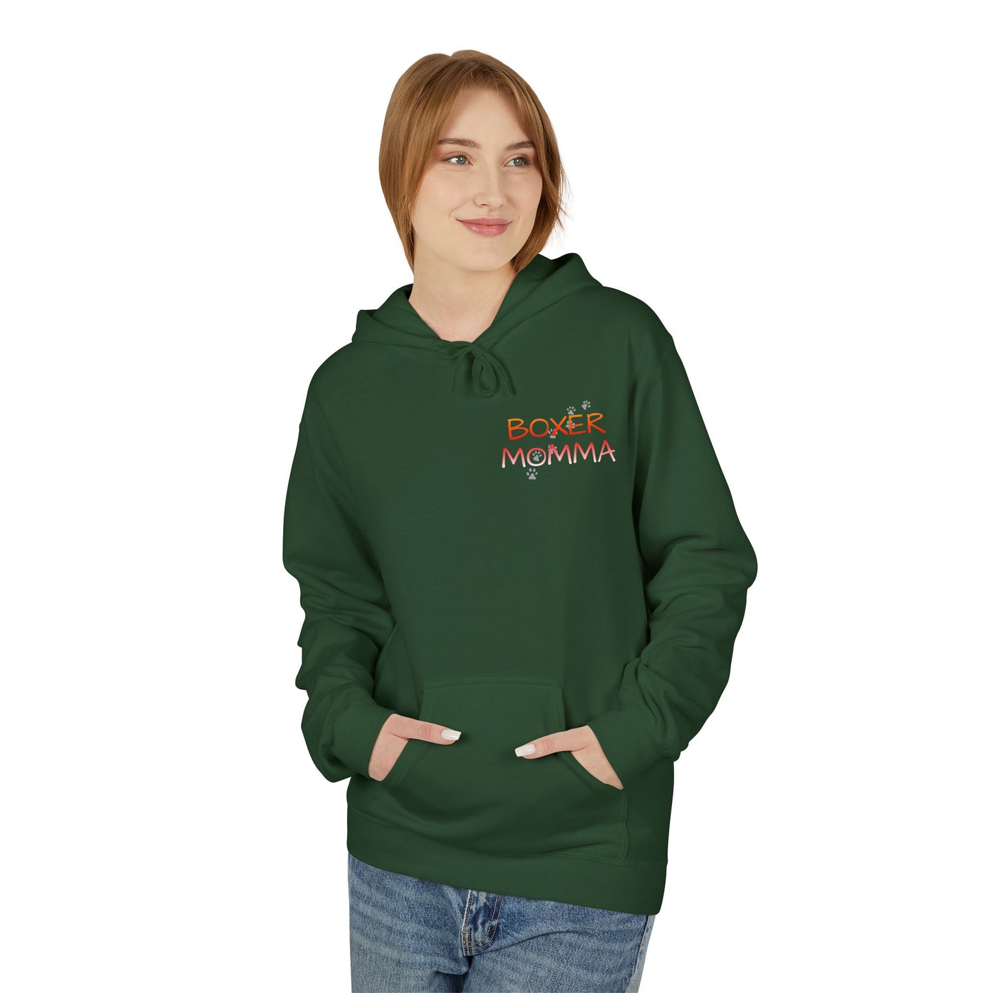 Unisex Boxer Momma Hoodie - Soft, Cozy Dog Lover Sweatshirt, Perfect Gift for Boxer Moms & Pet Lovers, Casual Pullover Top
