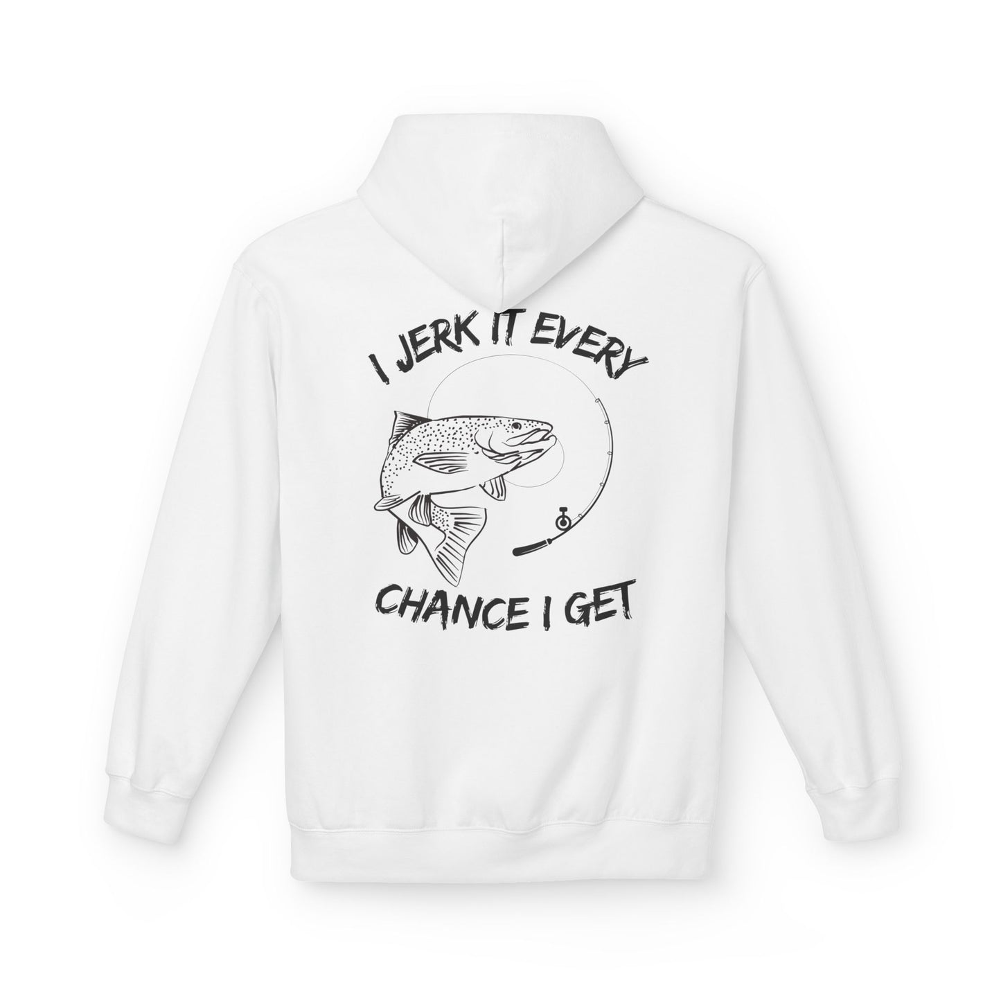 Jerk It Hoodie, Unisex Fisherman's Apparel, Funny Gift for Anglers, Outdoor Hoodie, Perfect for Fishing Trips