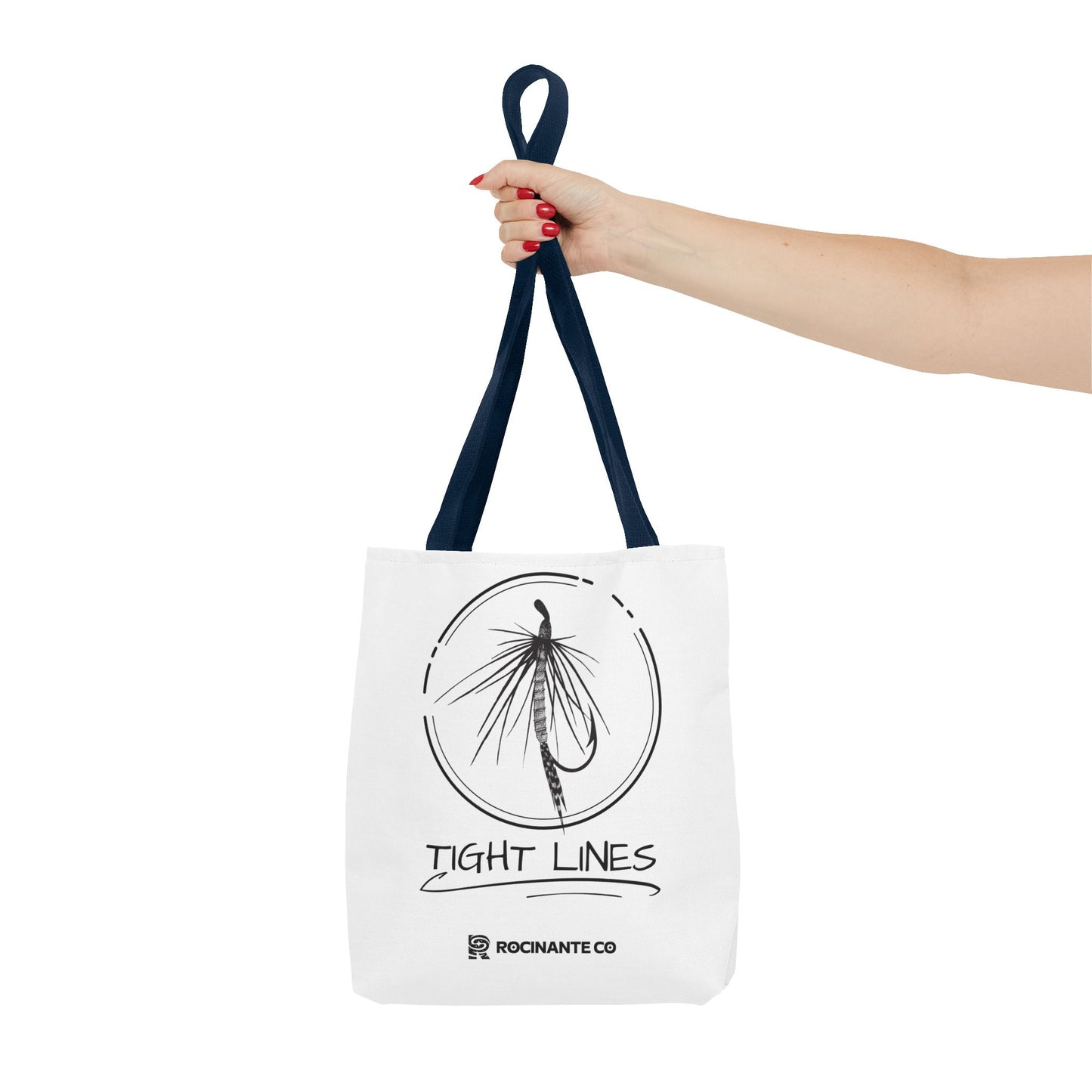 Tight Lines Tote Bag White | Durable Fishing Gift Bag with Stylish Print for Outdoor Enthusiasts & Everyday Use