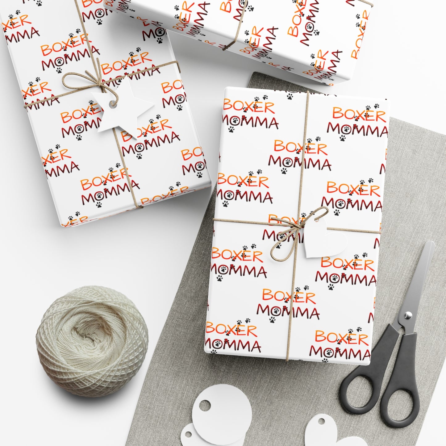 Boxer Momma Gift Wrap, Custom Pet Lover Wrapping Paper, Unique Dog Owner Gift Wrap, Boxer Dog Party Supplies, Pet Adoption Celebration